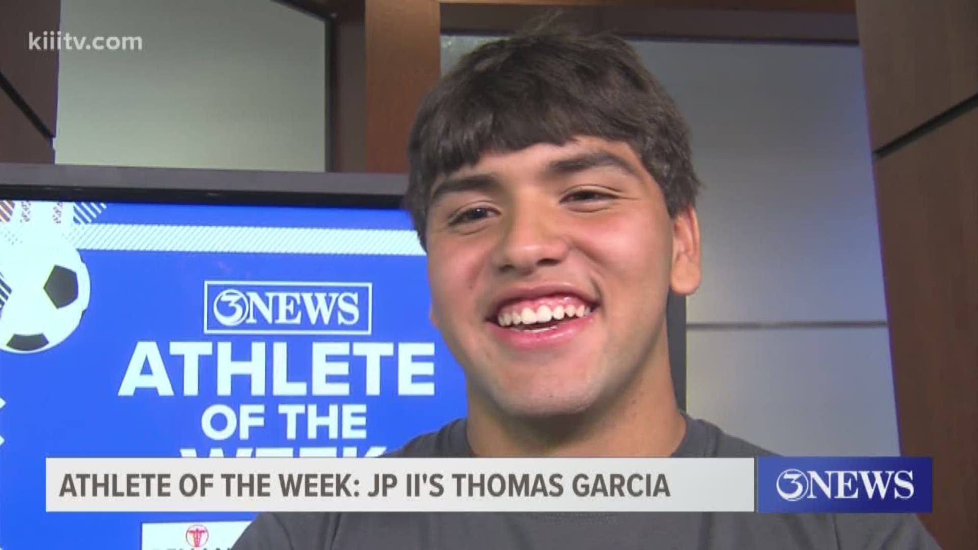 This week we had a John Paul II football player in the studio, Thomas Garcia is this week's Athlete of the Week!