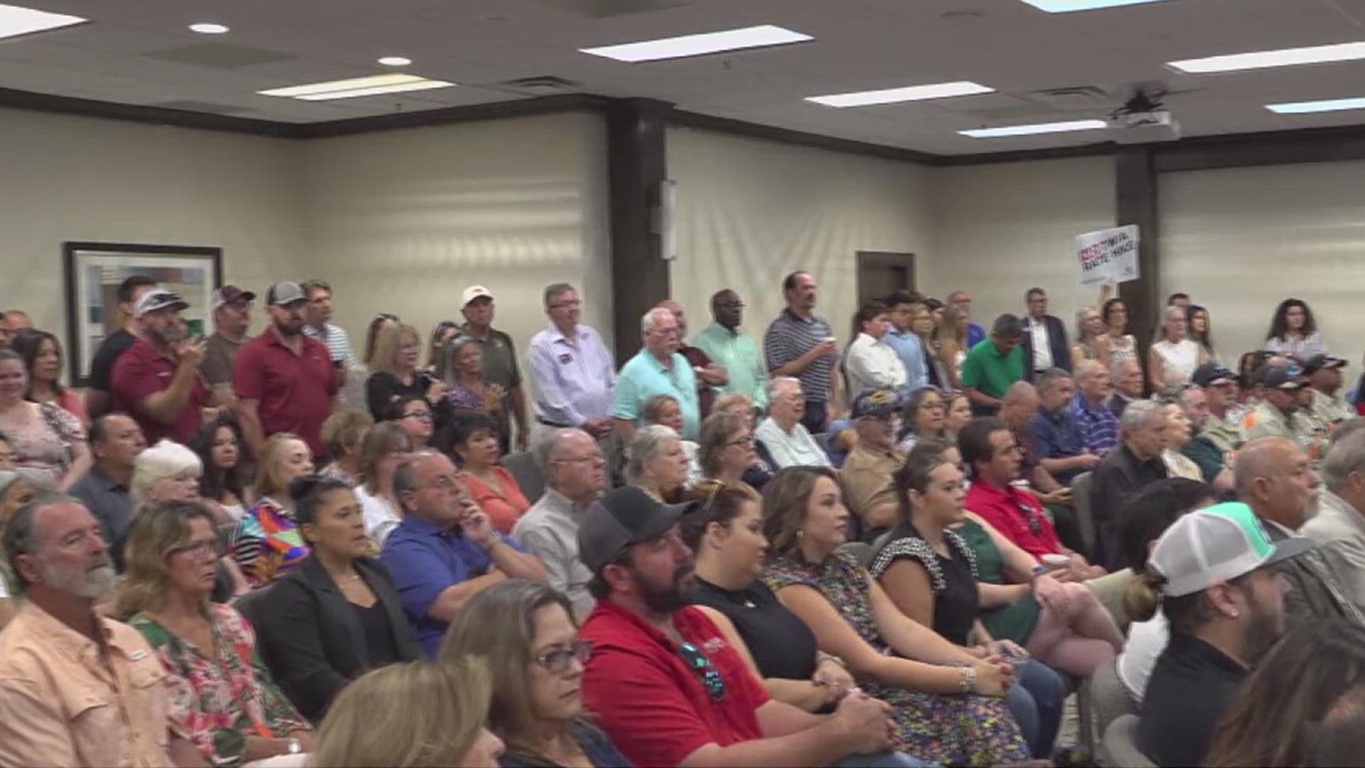 Those who attended the meeting shared their thoughts on TWIA's plan to increase windstorm insurance rates by 10 percent.