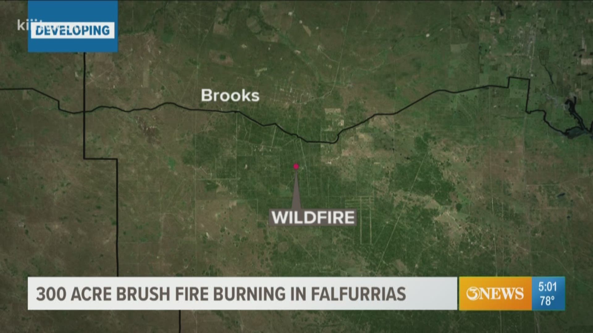 320 Acres lost in '30 Fire' in Falfurrias