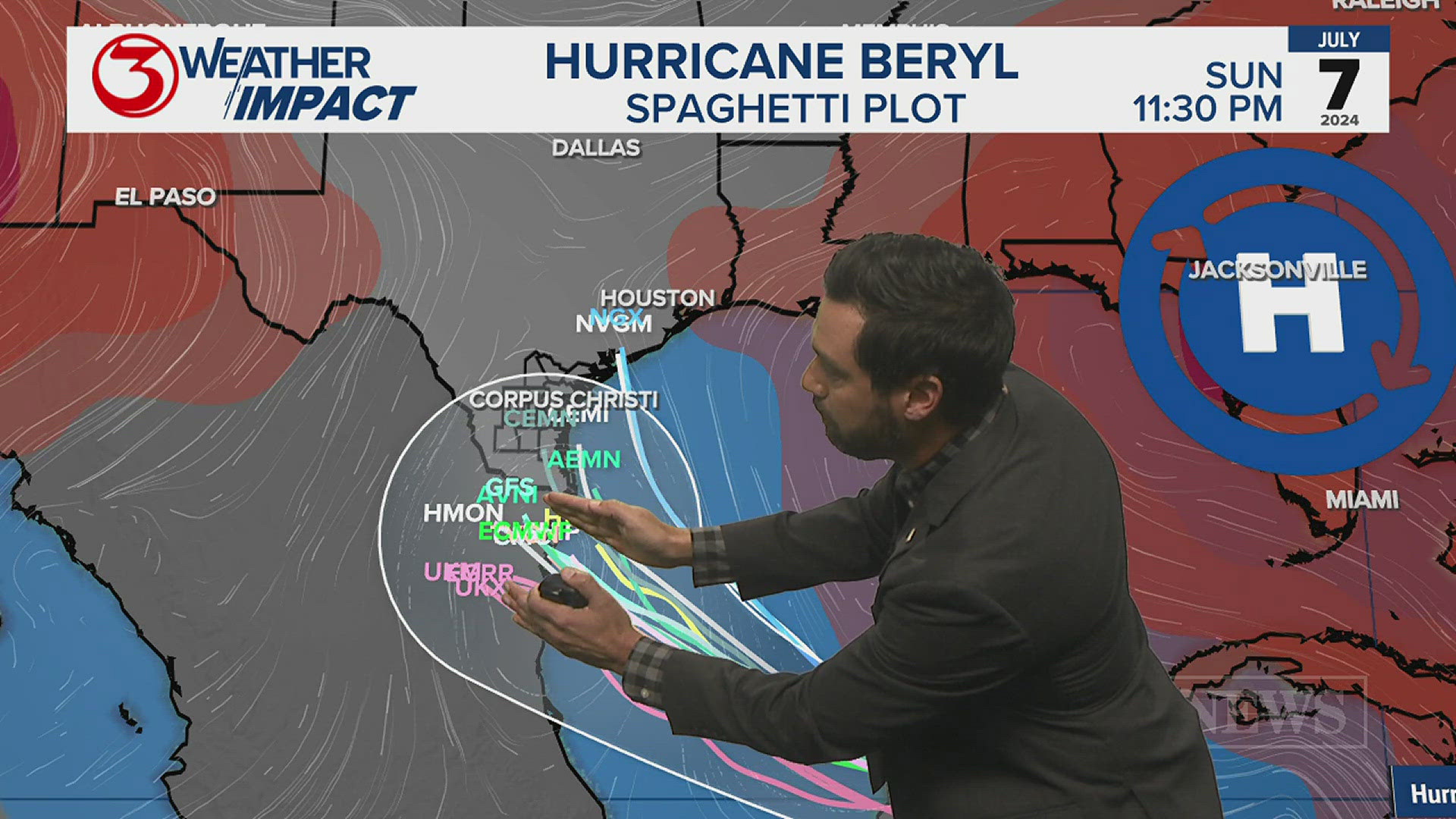 Will Hurricane Beryl hit Texas? There's still plenty of uncertainty in Beryl's path in the Gulf of Mexico; high pressure is likely to steer Beryl northwest.