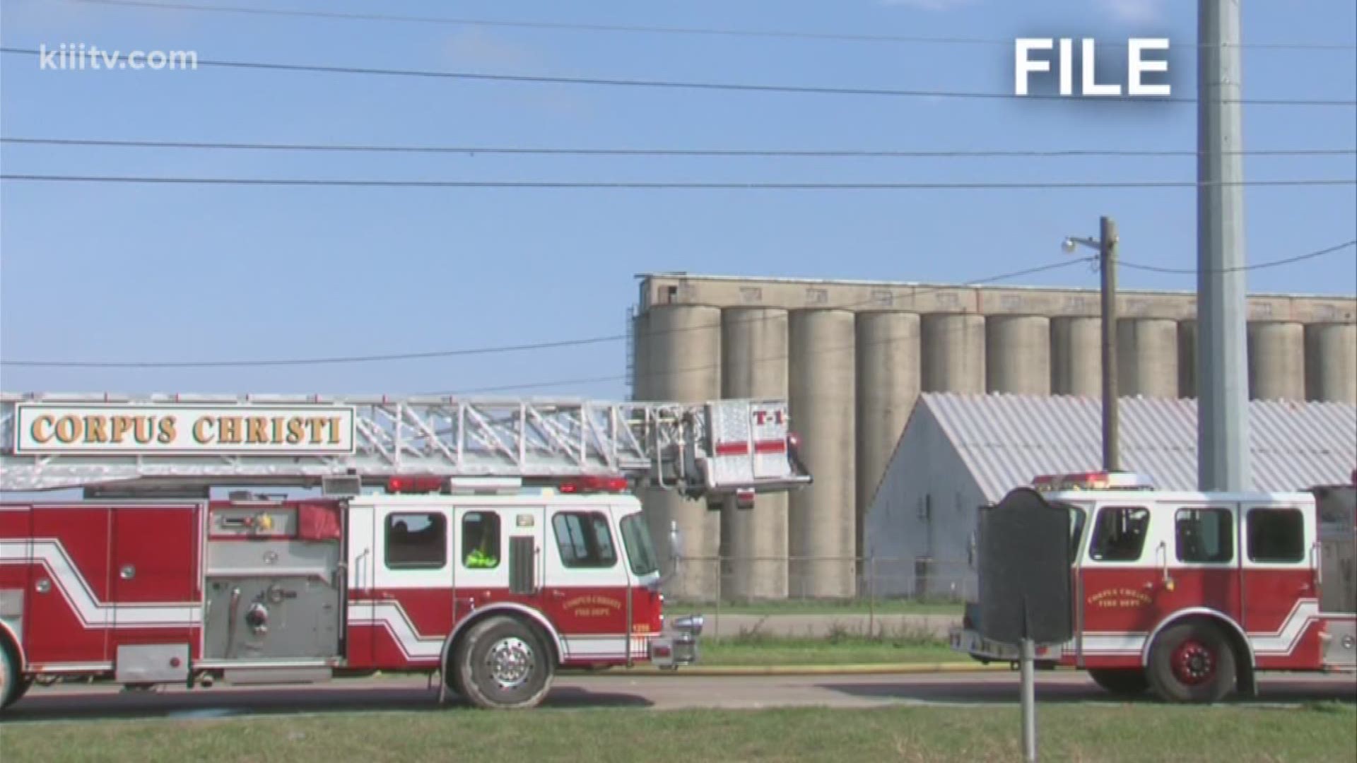 Corpus Christi and Annaville firefighters worked from 9:30 a.m. Monday until the late afternoon to make sure a fire that broke out in a silo at the Interstate Grain Port Terminal was put out.