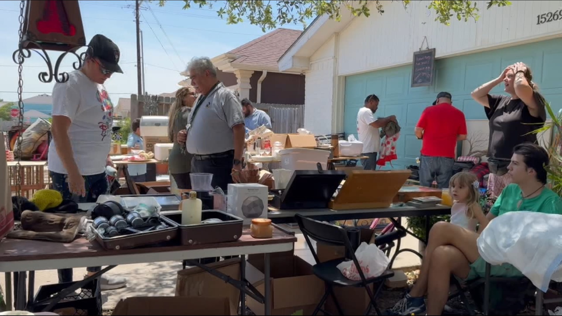 More than 80 streets participated in the massive community garage sale on Saturday.