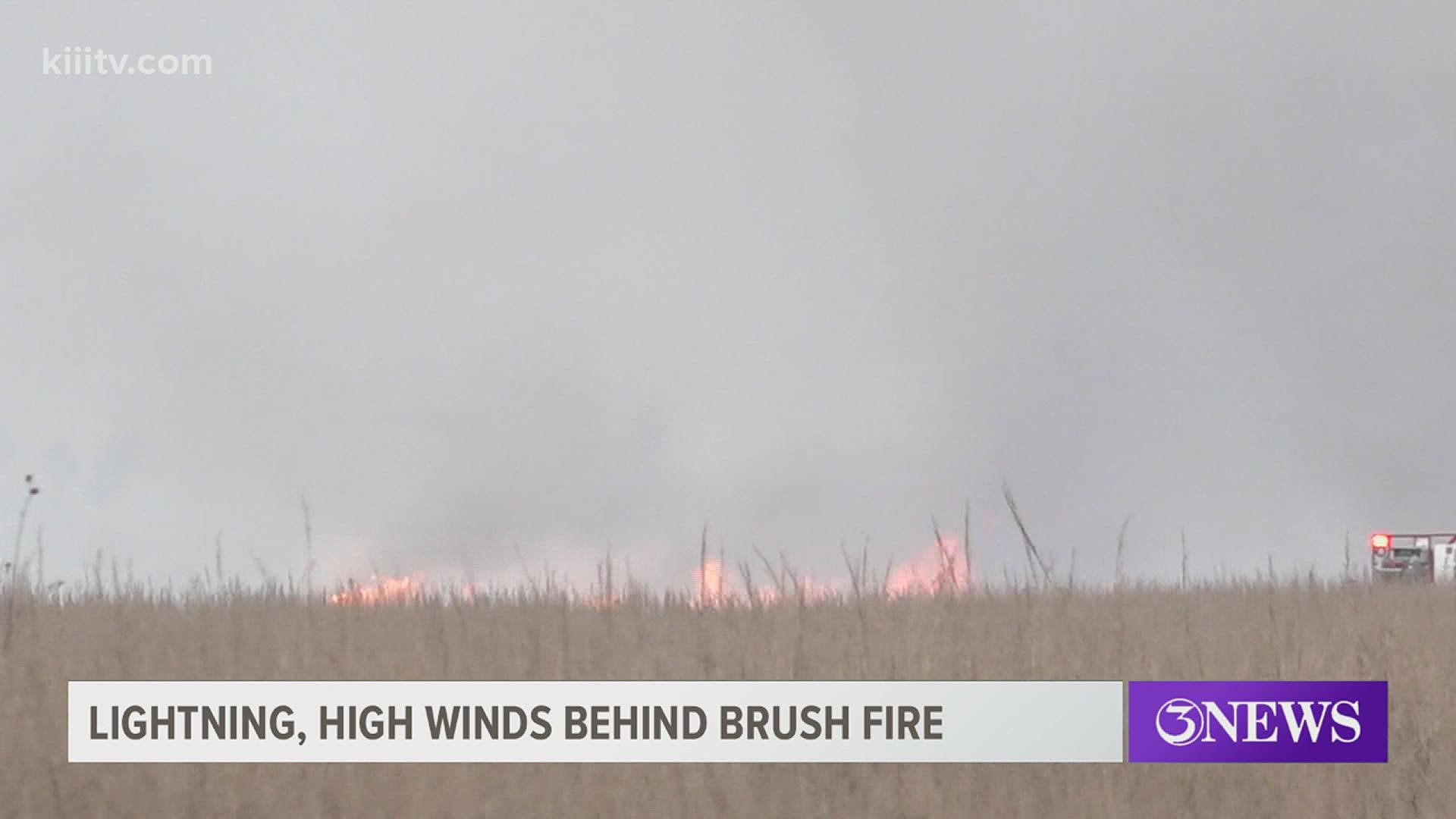 Corpus Christi Fire Department and Nueces County ESD#2 worked against high winds to put out the fire. They were able to get it under control around 10:30 a.m.