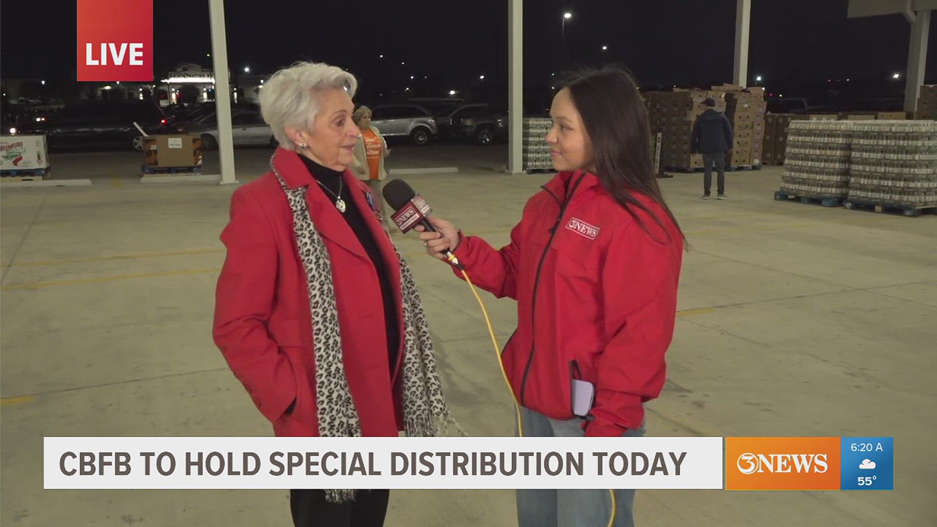 The Coastal Bend Food Bank is seeing long lines for their holiday distribution in partnership with Thomas J. Henry's 'Feast of Texas' program.