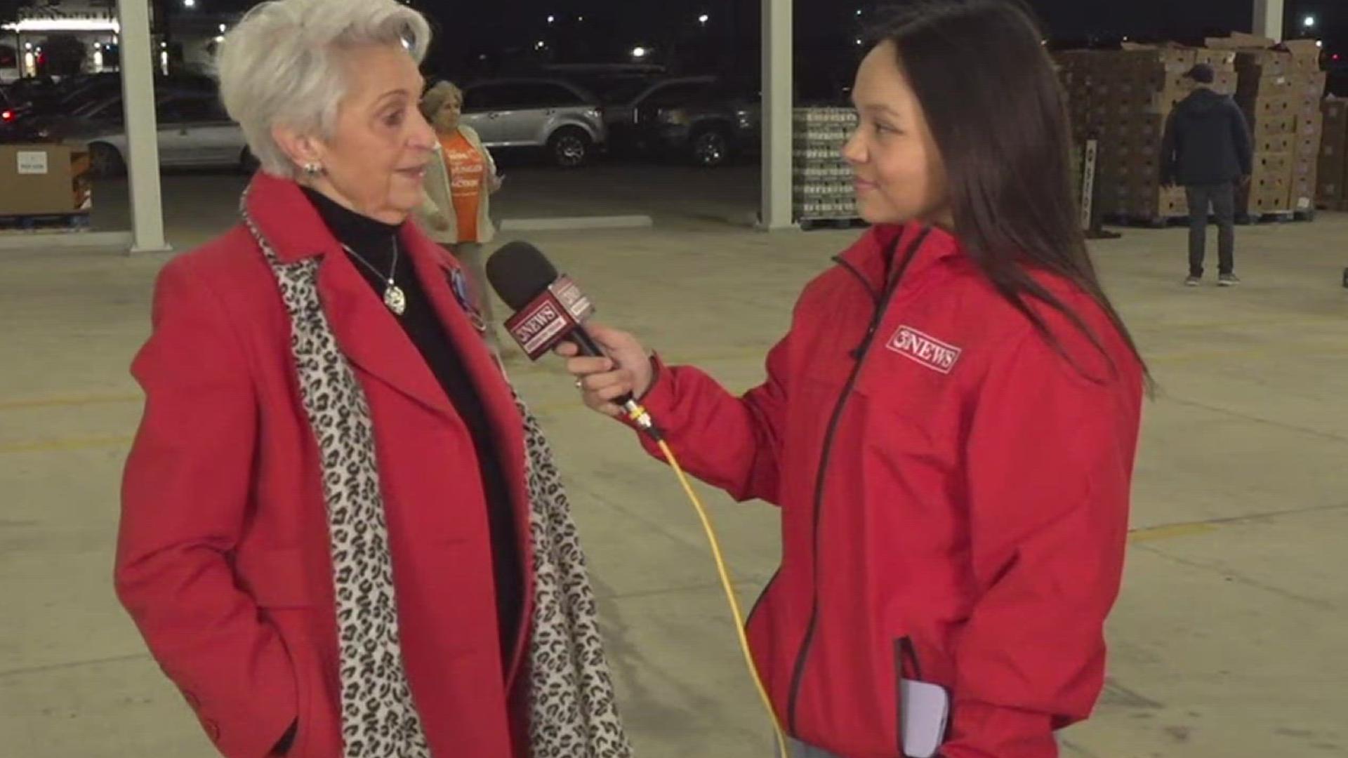 The Coastal Bend Food Bank is seeing long lines for their holiday distribution in partnership with Thomas J. Henry's 'Feast of Texas' program.