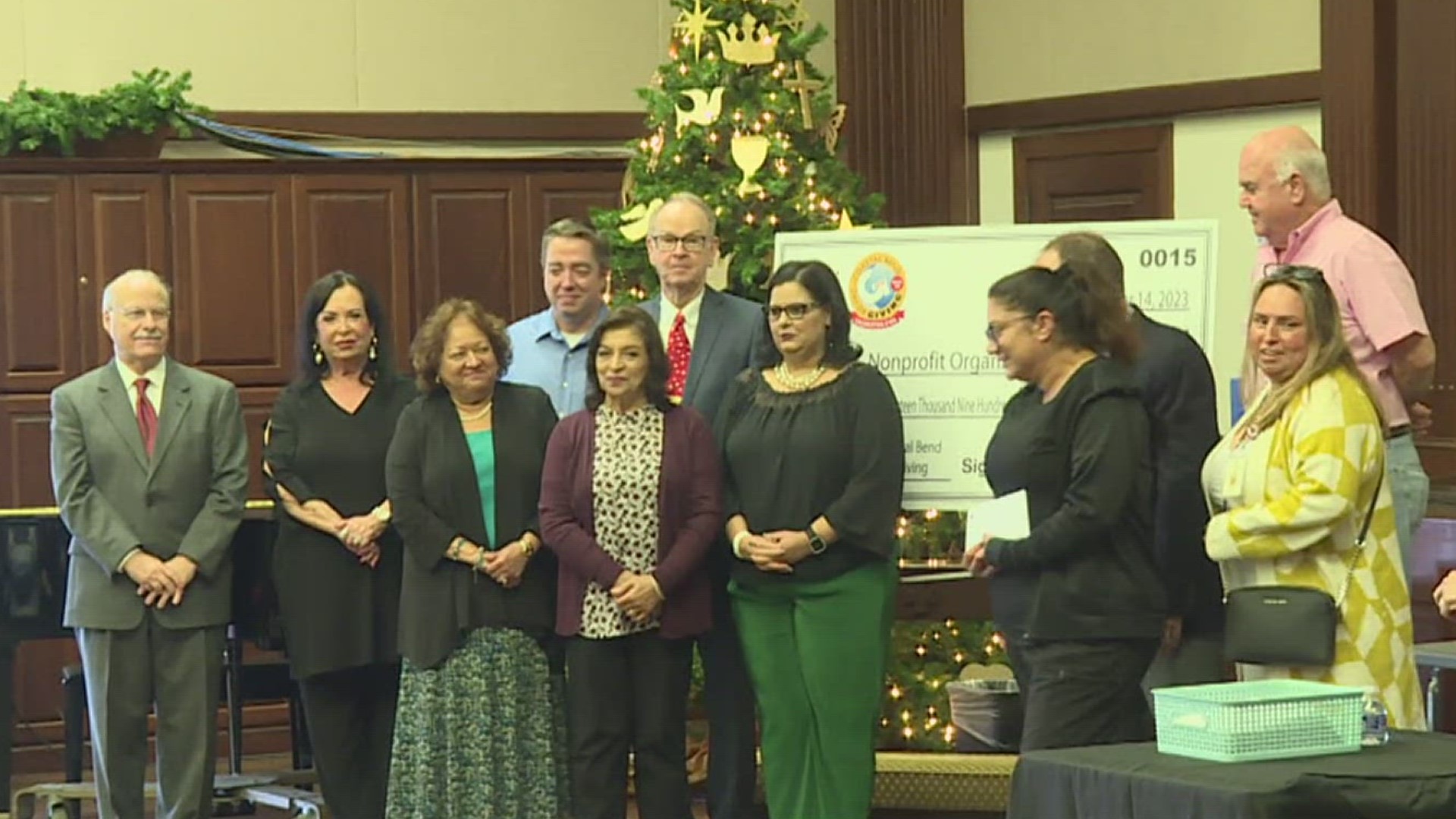 There were lots of smiles and expressions of gratitude, as members of the Coastal Bend Community Foundation handed out checks today.