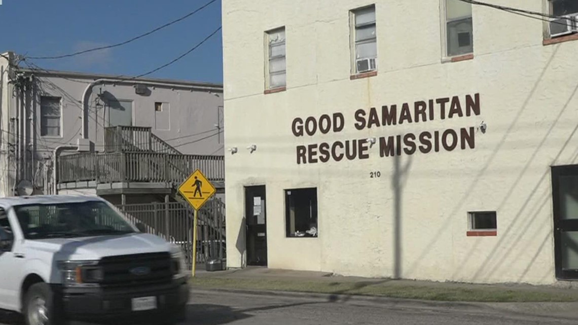 Good Samaritan gives help to the homeless in Corpus Christi