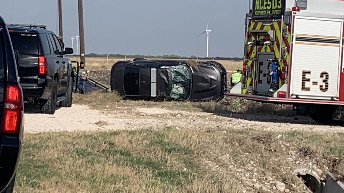 Kleberg County Sheriff's patrol car flips in Chapman Ranch area