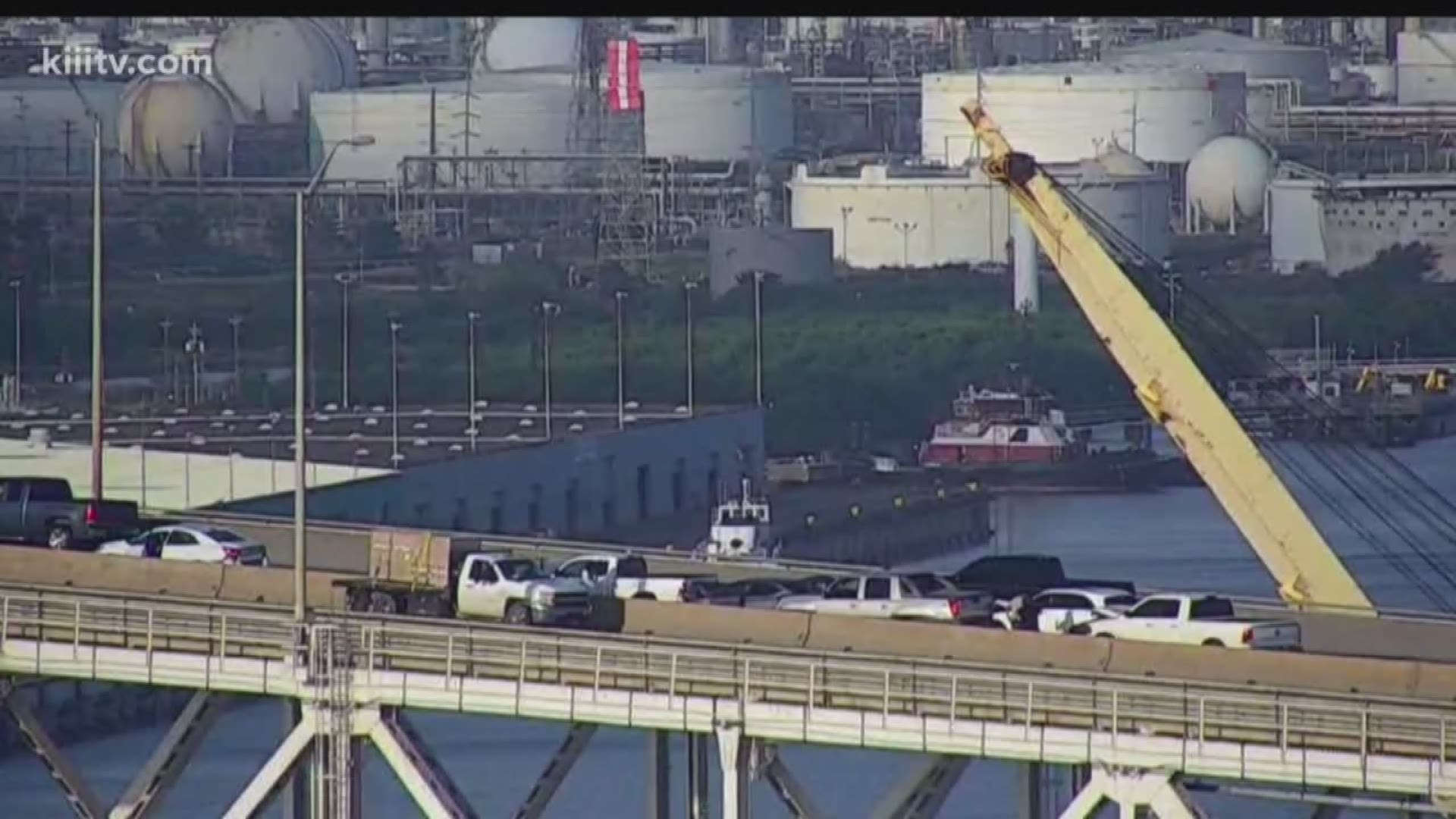 The Corpus Christi Police and Fire departments were sent to a multiple vehicle accident Wednesday morning that caused traffic to back up on the Harbor Bridge.
