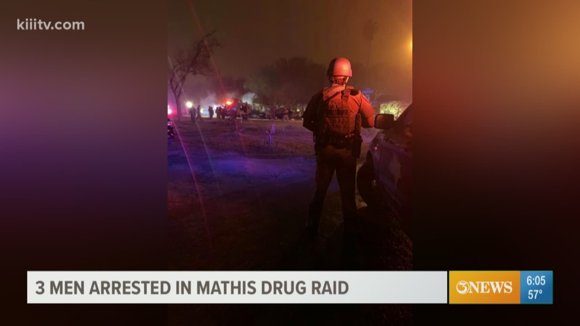 Three men are behind bars following a drug raid in Mathis.