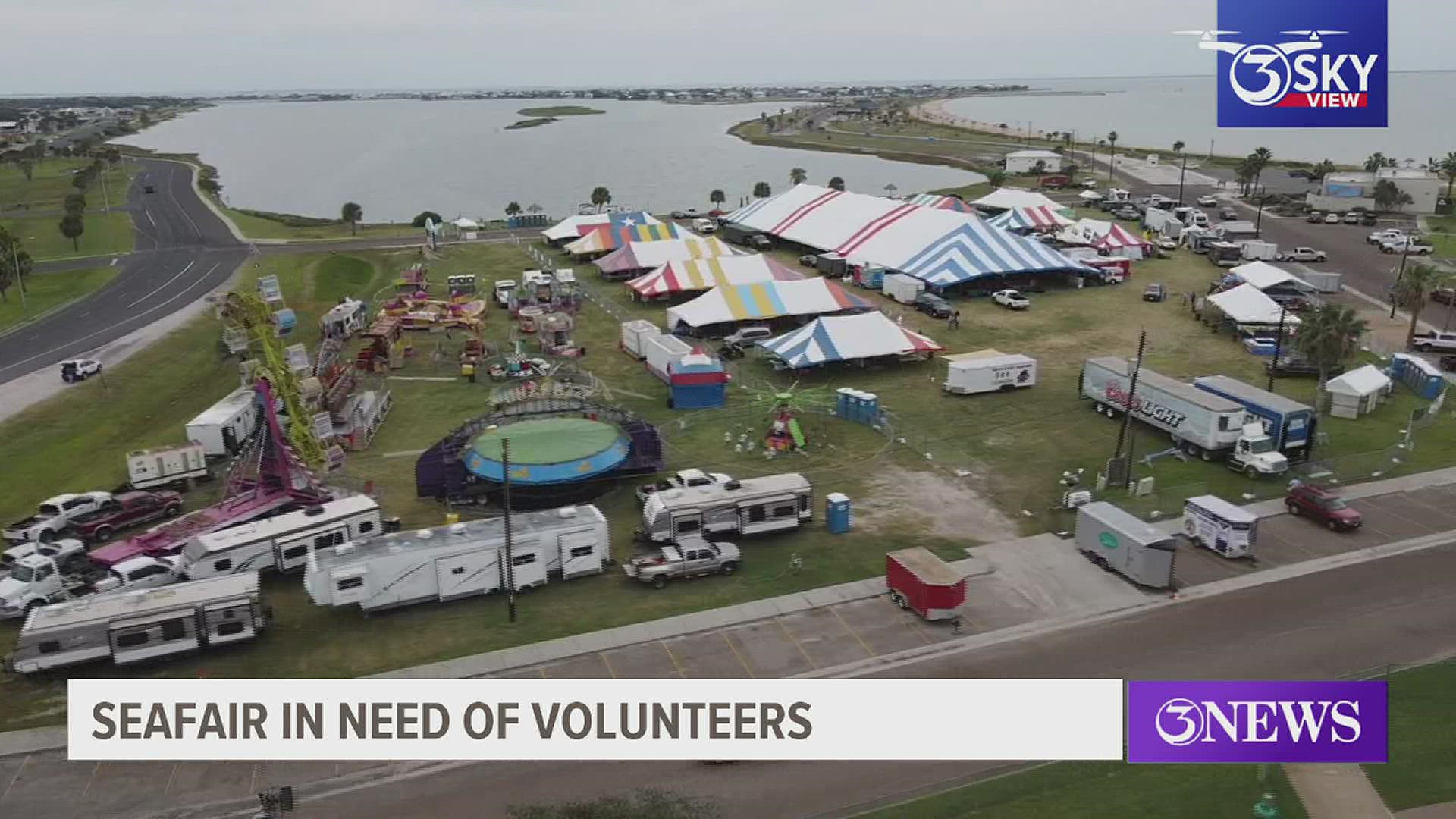 The event needs about 200 volunteers working shifts for it to run smoothly.