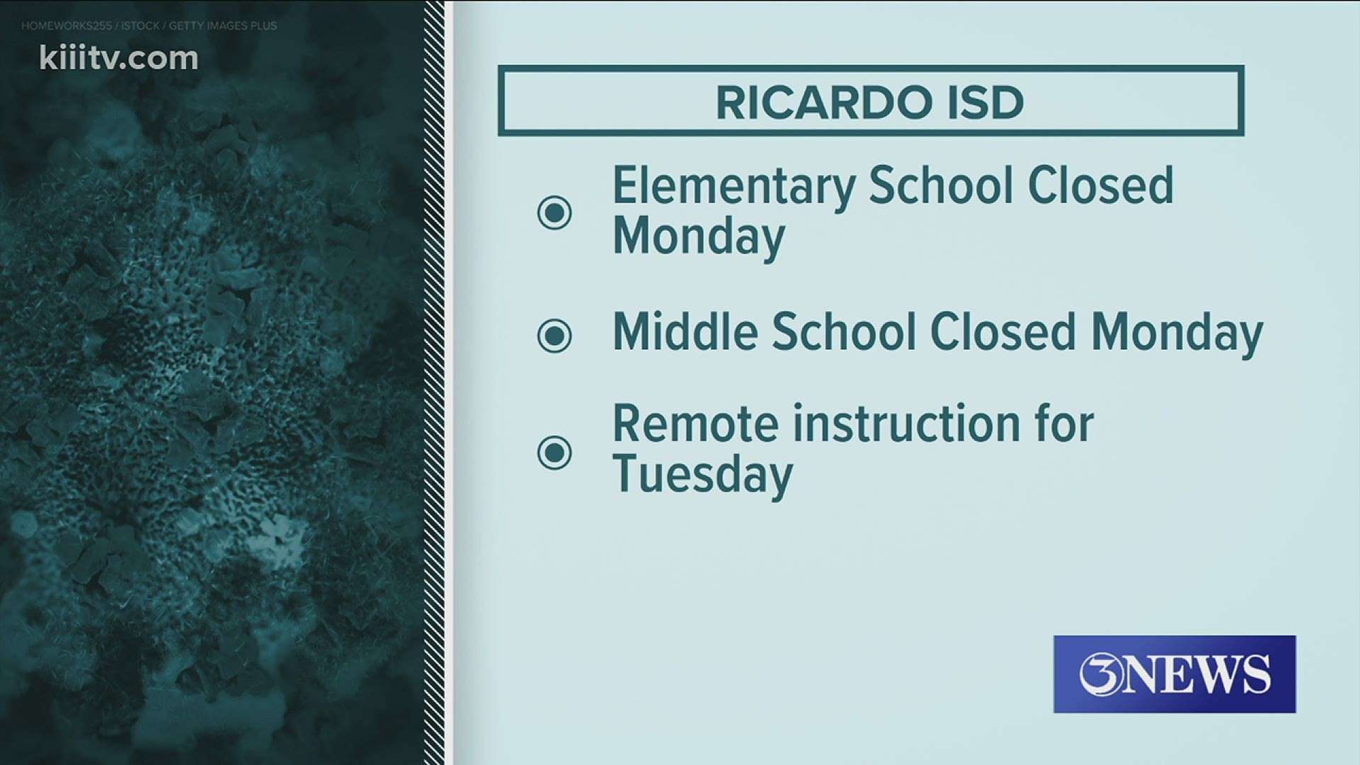 The district will be offering remote learning Tuesday, February 2.