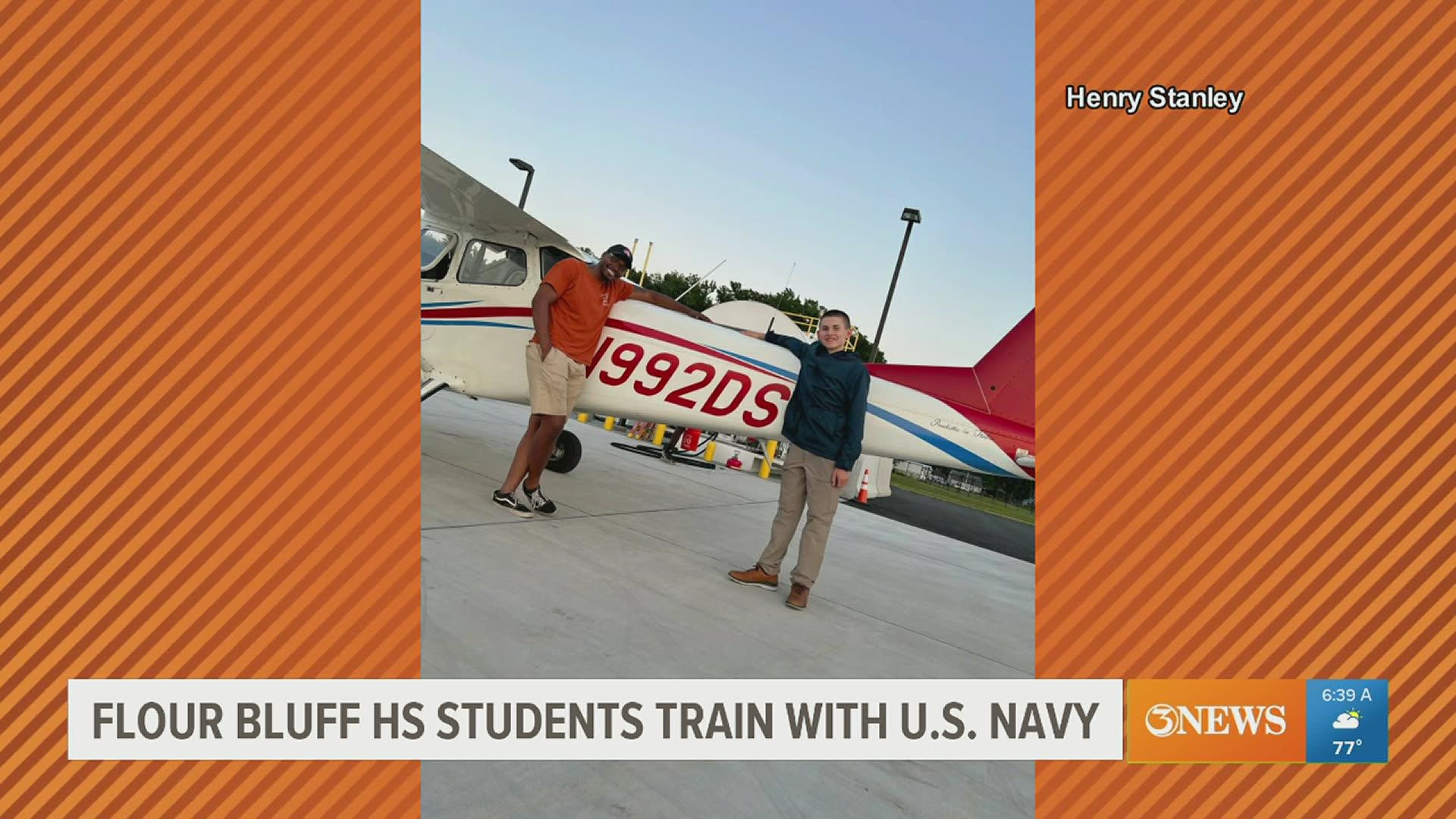 Camden Korsmo and Henry Stanley completed intensive, eight-week U.S. Navy Summer Flight Academy aviation programs over the break.