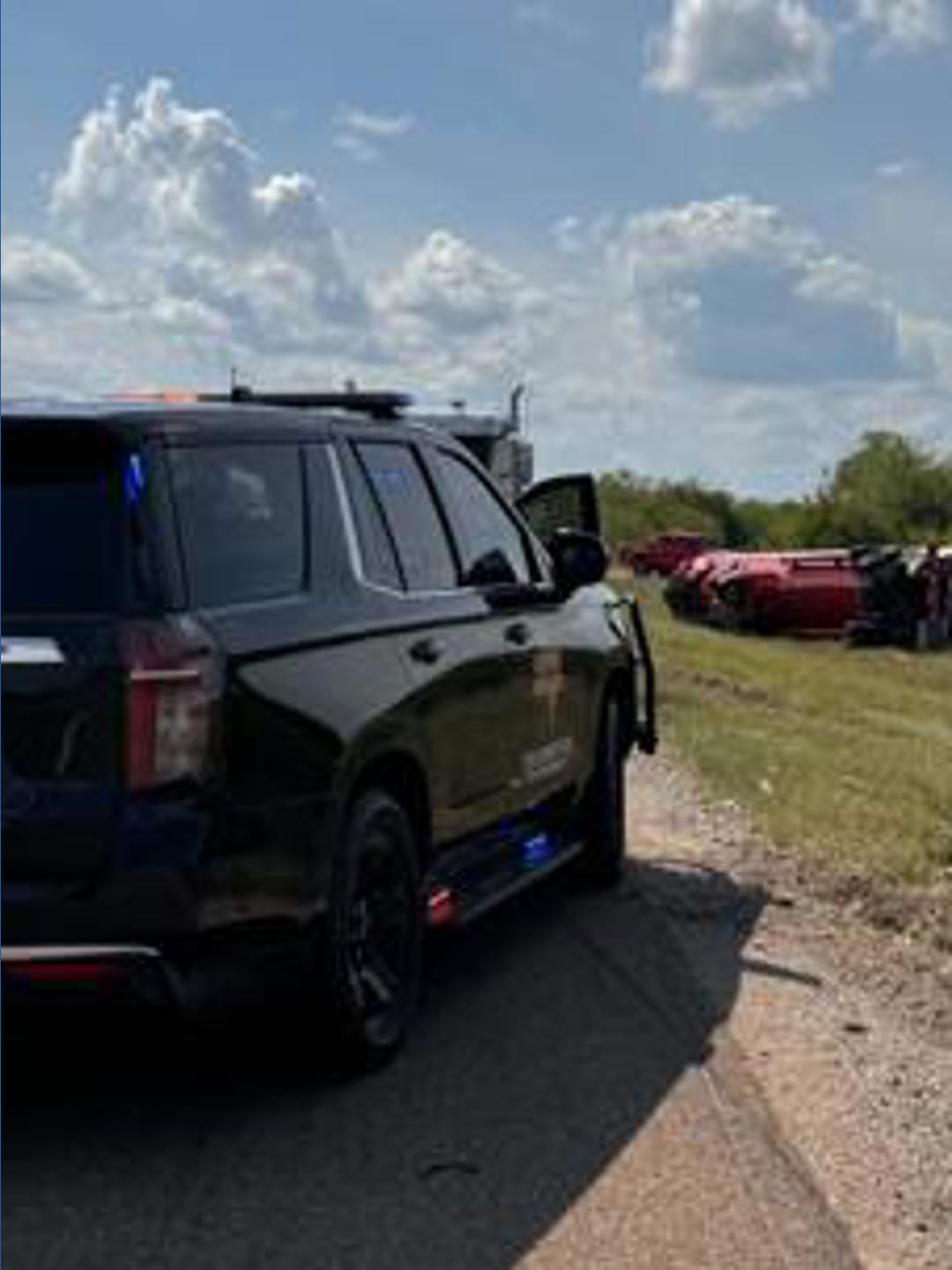 US 77 shut down in both directions after propane tanker overturns near ...