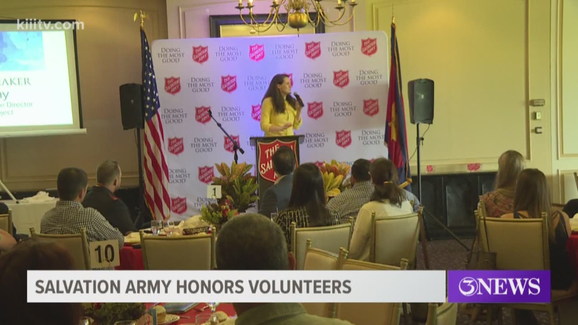 The Salvation Army of the Coastal Bend held their first ever "Shield of Hope" event Tuesday afternoon with the purpose of presenting awards to their volunteers.