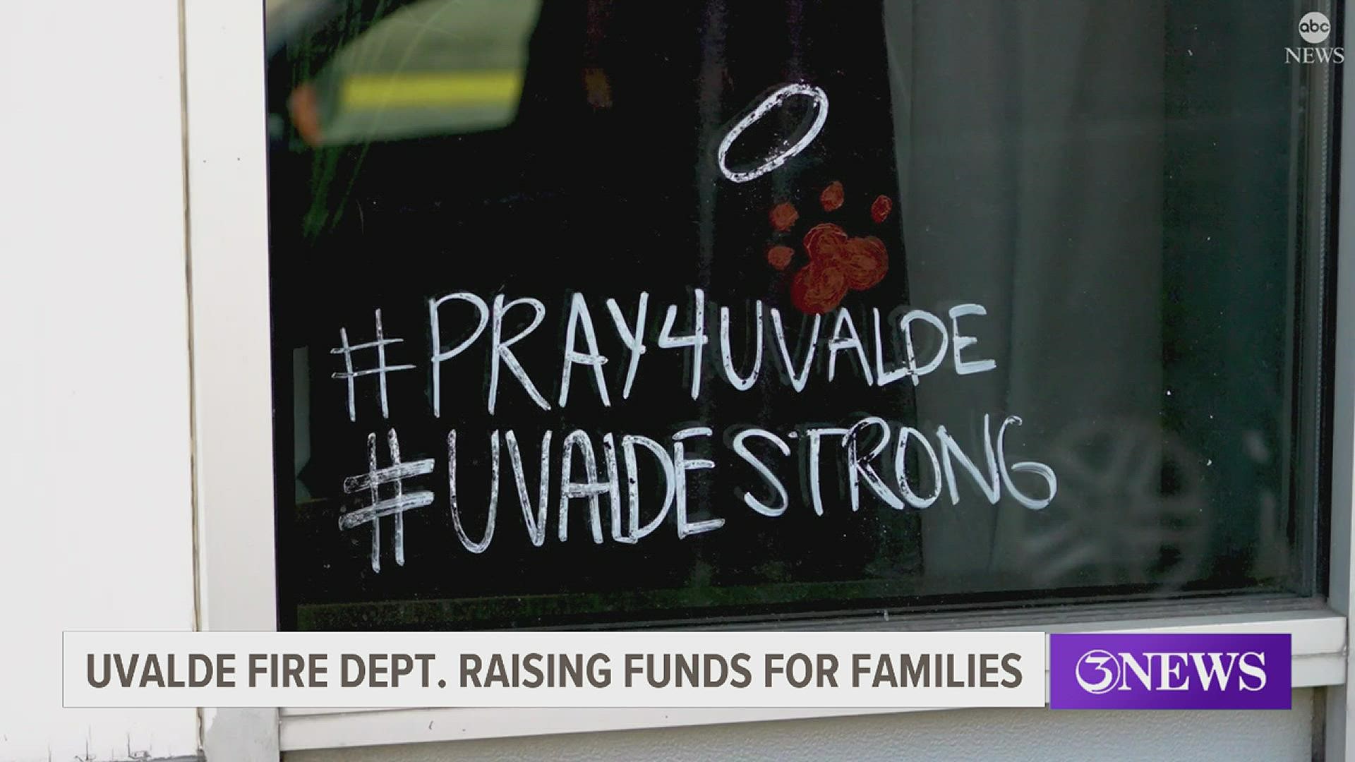 The Uvalde Volunteer Fire Department raised $15,000 for 15 families of Robb Elementary shooting survivors.