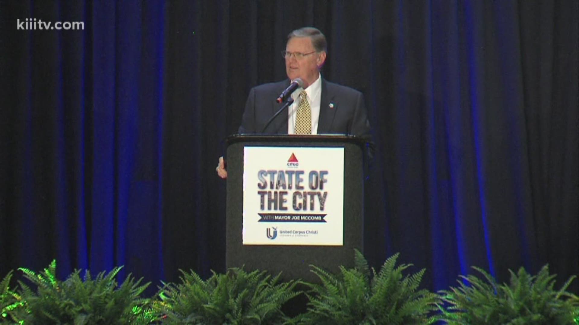Despite challenges ahead, a healthy picture of Corpus Christi was outlined by Mayor Joe McComb during his State of the City Address Wednesday at the American Bank Center.