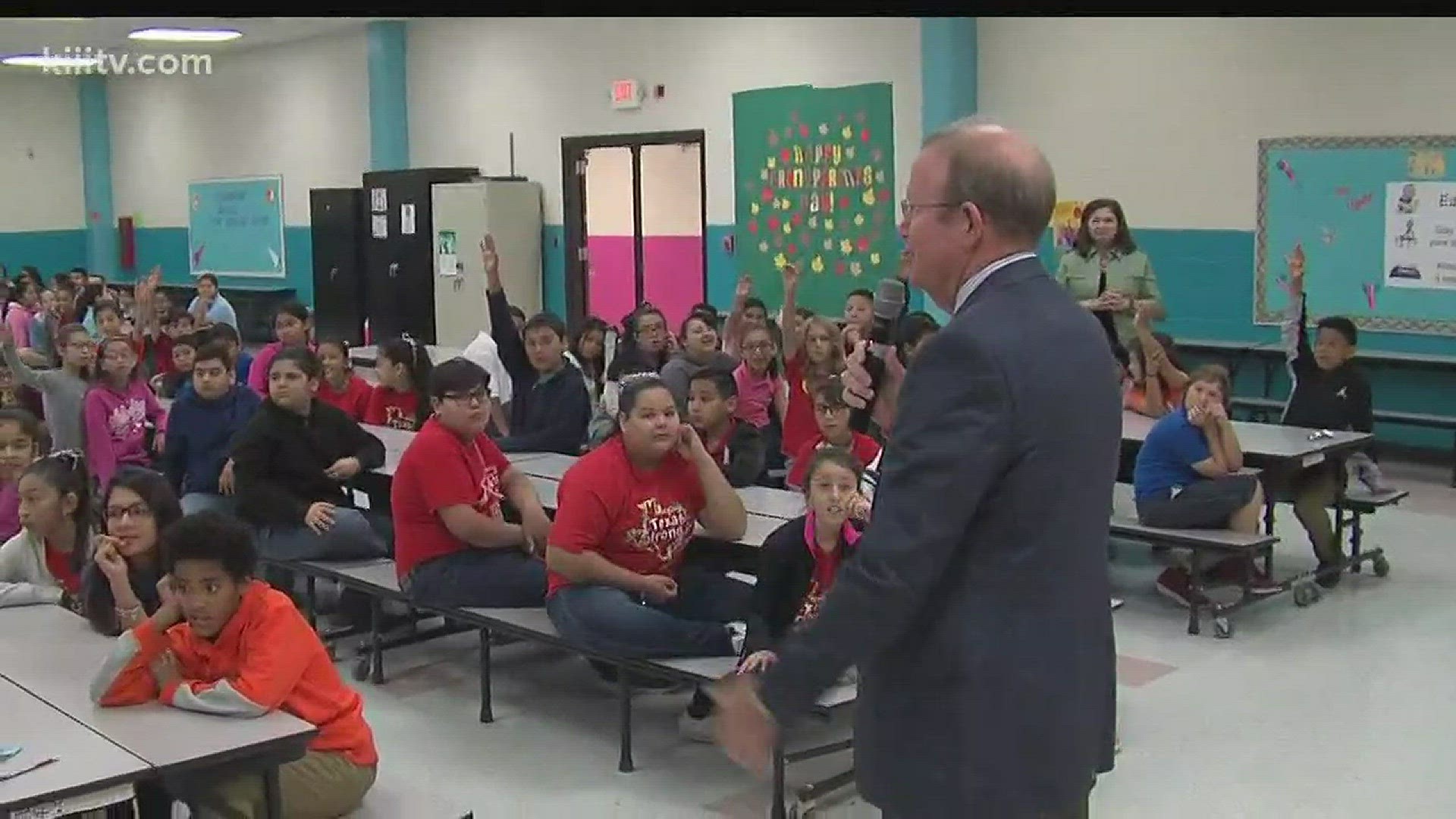 IBC Bank representatives spent Friday morning with students at Galvan Elementary School to discuss the importance of financial skills.