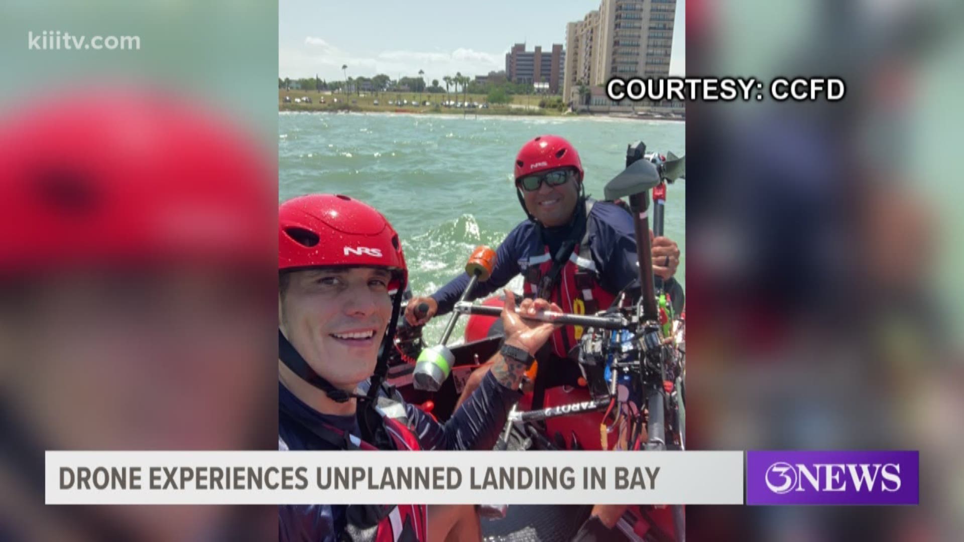 The first day of NASA drone testing along the Corpus Christi bay front hit a snag Thursday when one of the drones experienced a malfunction while up in the air over Cole Park and ended up in the nearby water.