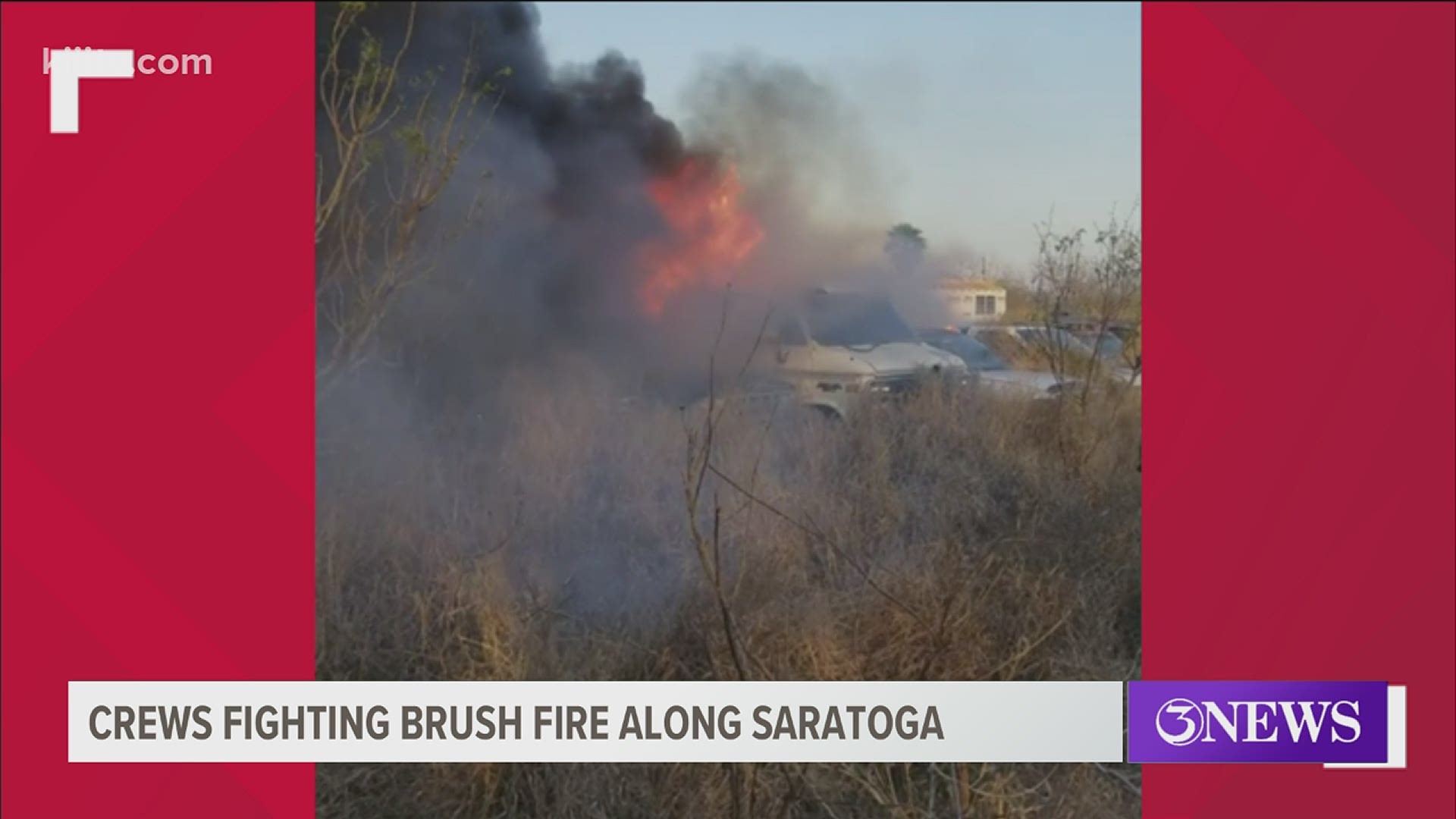 Huge brush fire down Saratoga sets cars on fire 