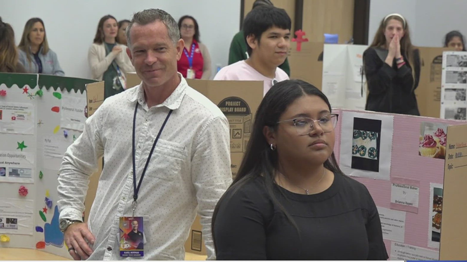 The students put together presentations with their goals and dream jobs and showed them off to potential employers at Del Mar's Oso Creek Campus Monday!