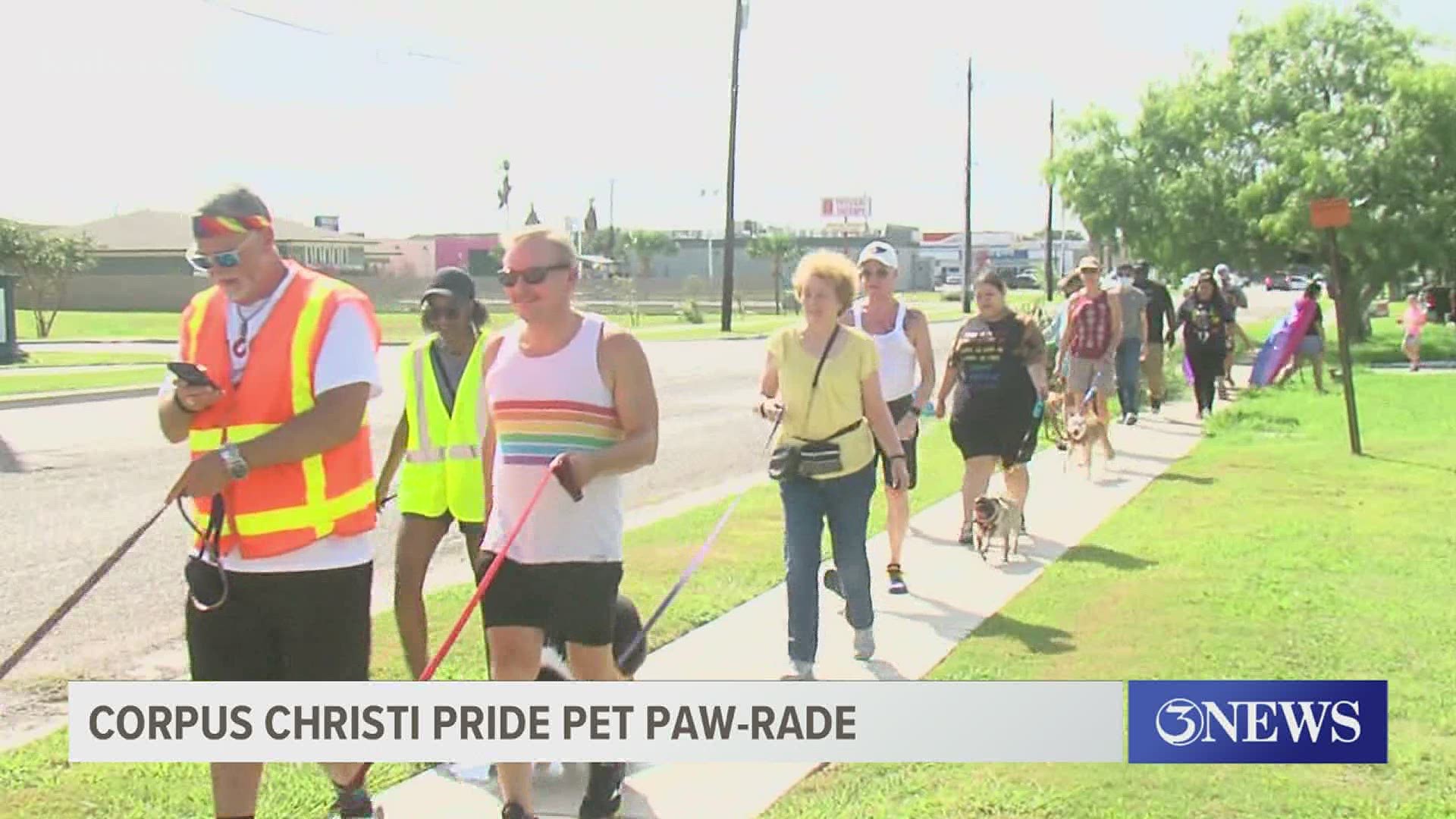 “It’s the first time we had a pet parade a pet PAW-rade, for pride,” said Tom Tagliabue, President of Pride Corpus Christi.