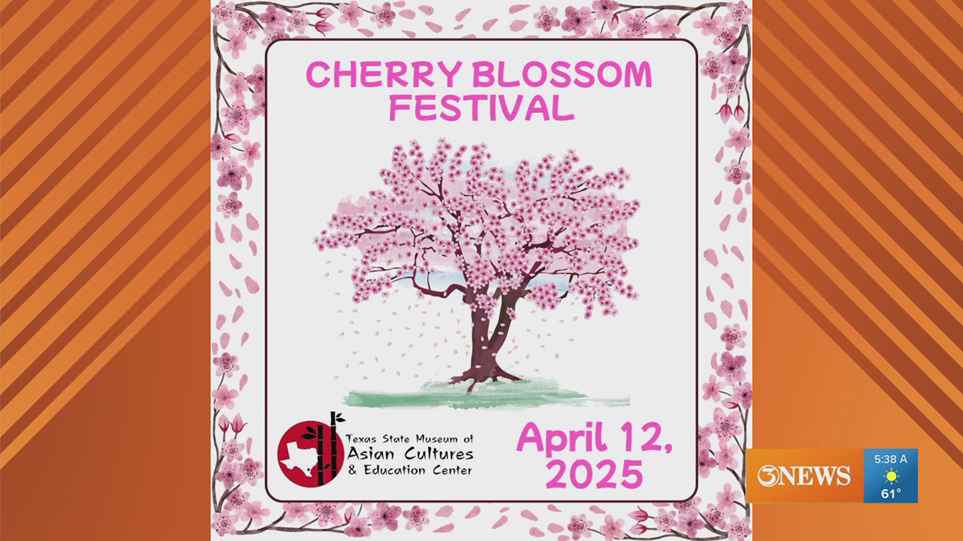 The event begins at noon.