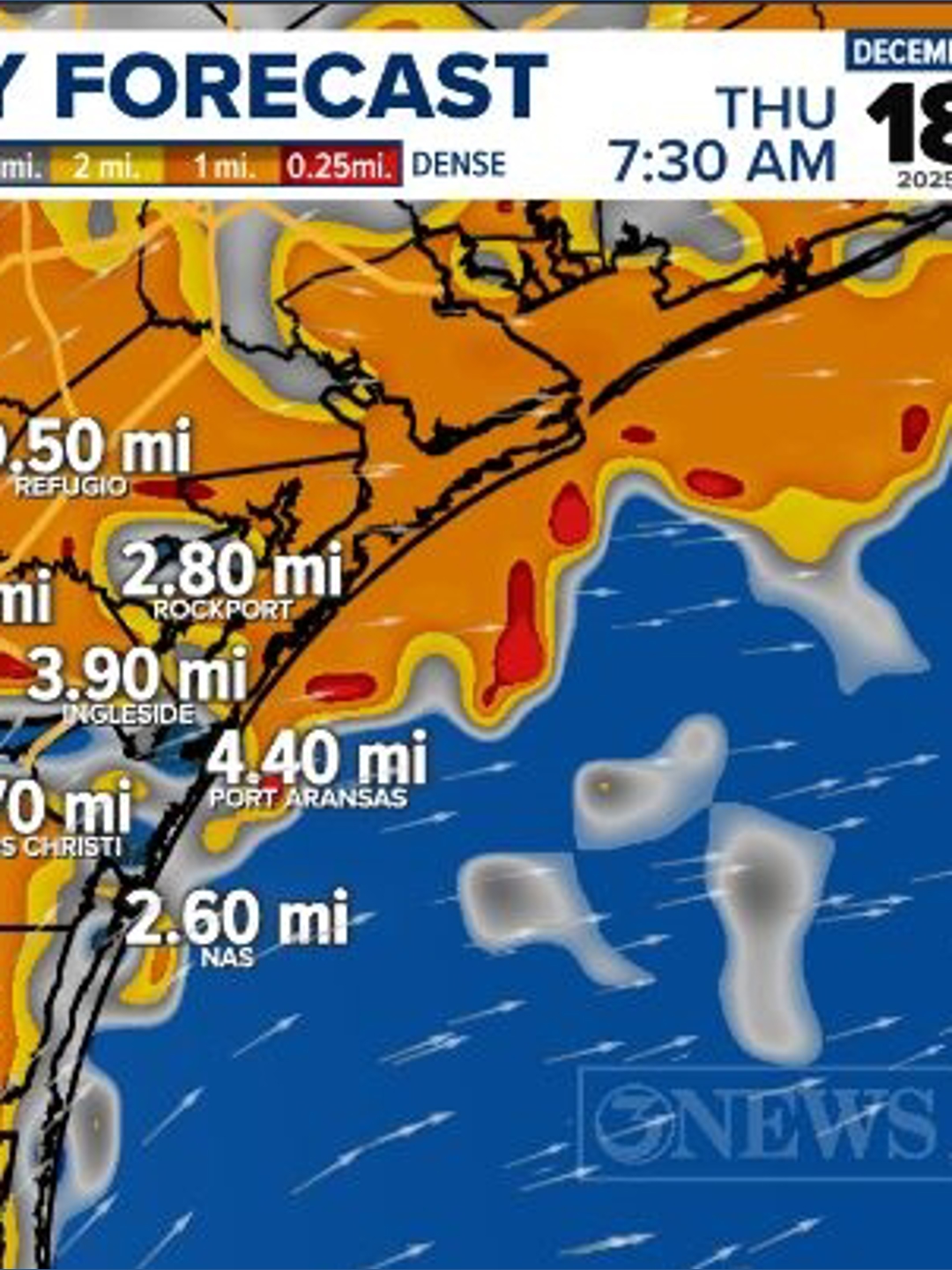 Weather Impact Alert for Dense Fog Thursday morning | kiiitv.com