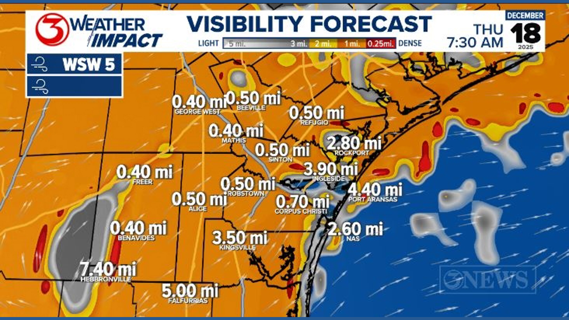 Weather Impact Alert for Dense Fog Thursday morning | kiiitv.com