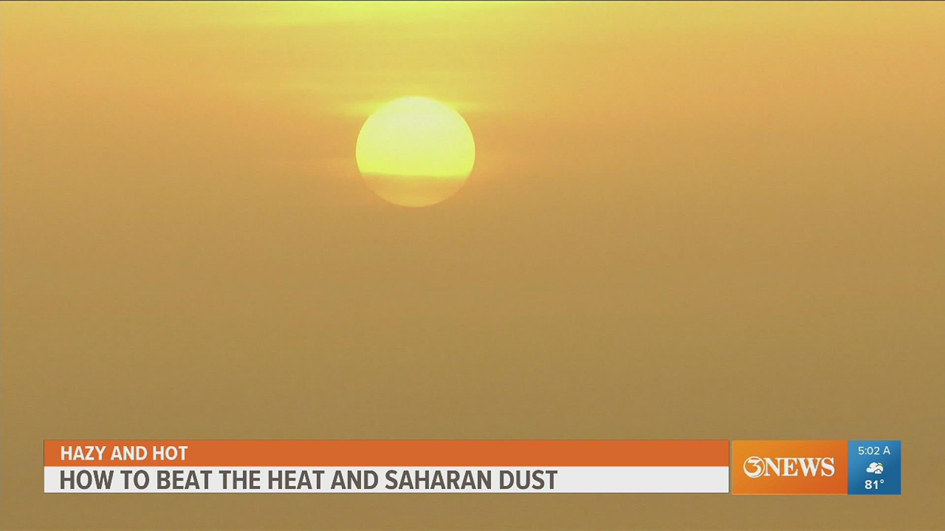 Saharan Dust and high temperatures Corpus Christi