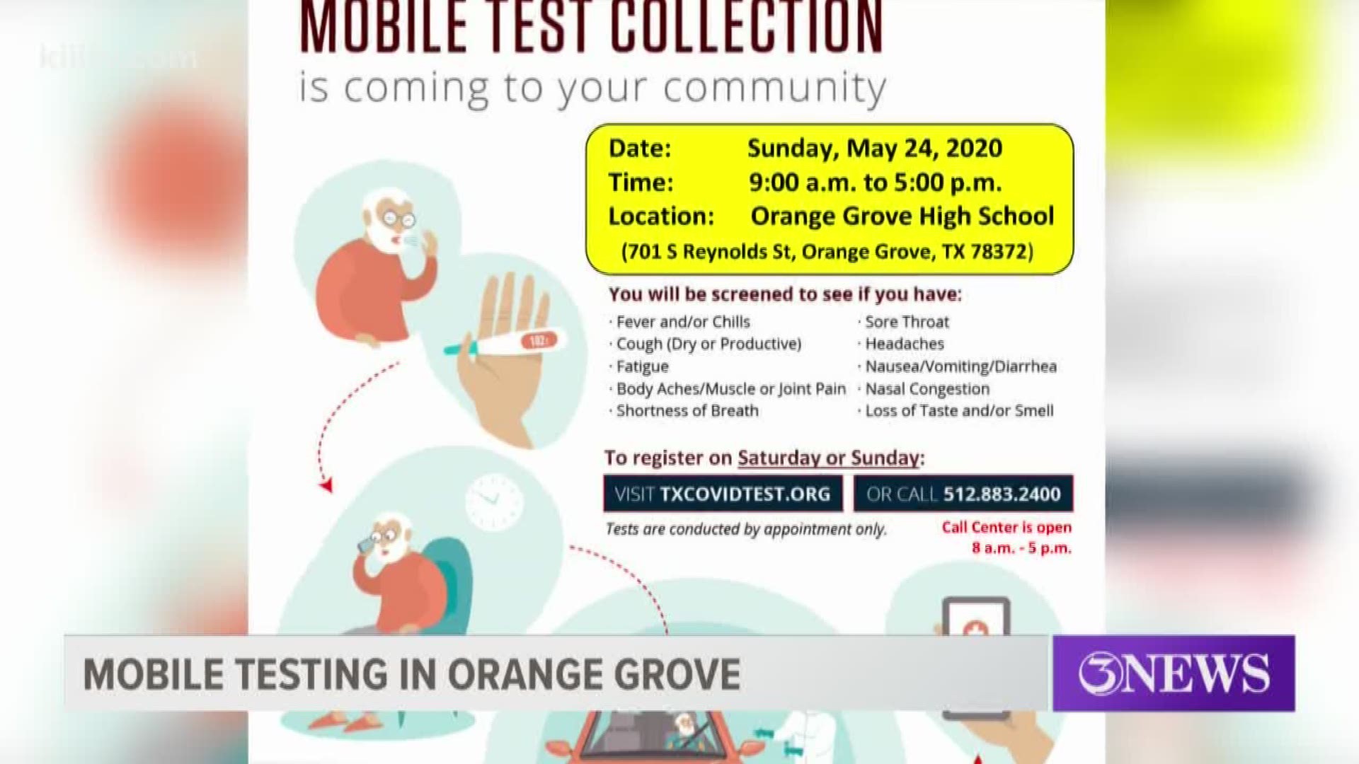 You can call 512-883-2400 to register or go online to txcovidtest.org