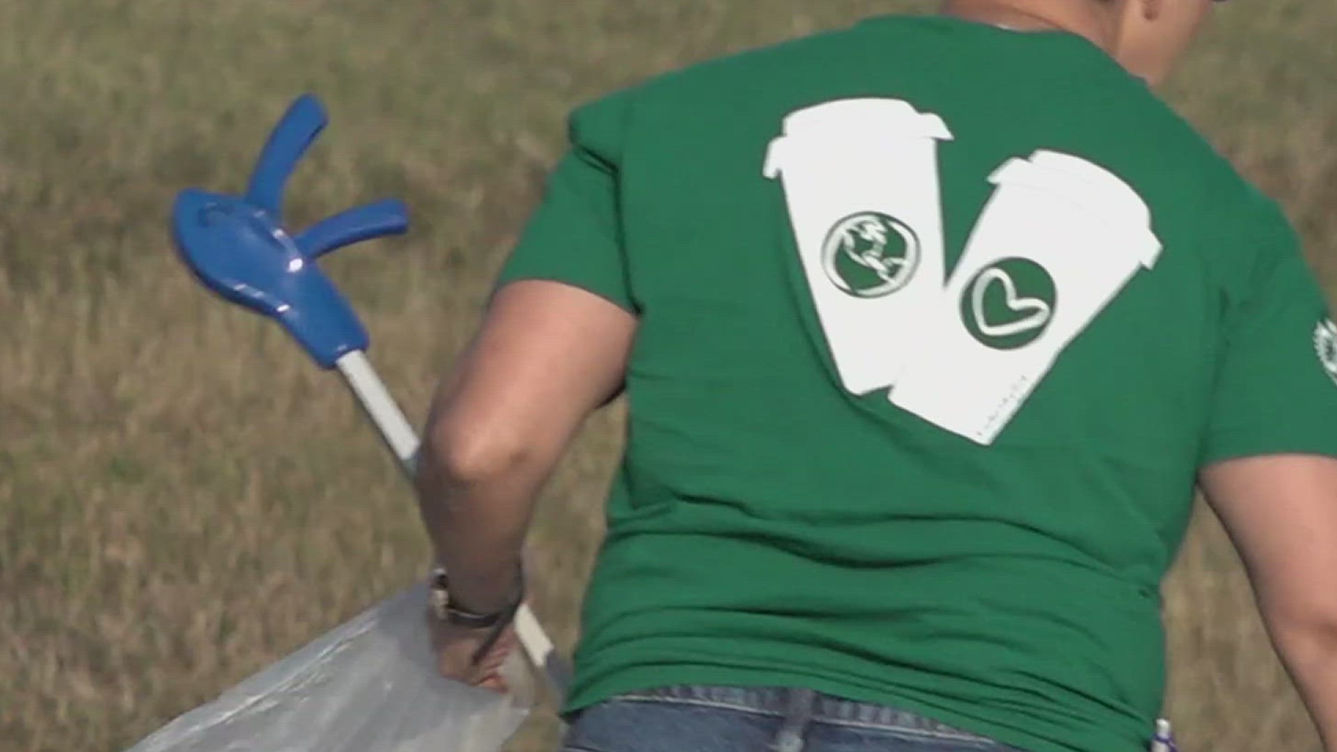 Manager Krystie Kobos has been hosting beach cleanups in front of the Padre Island store.