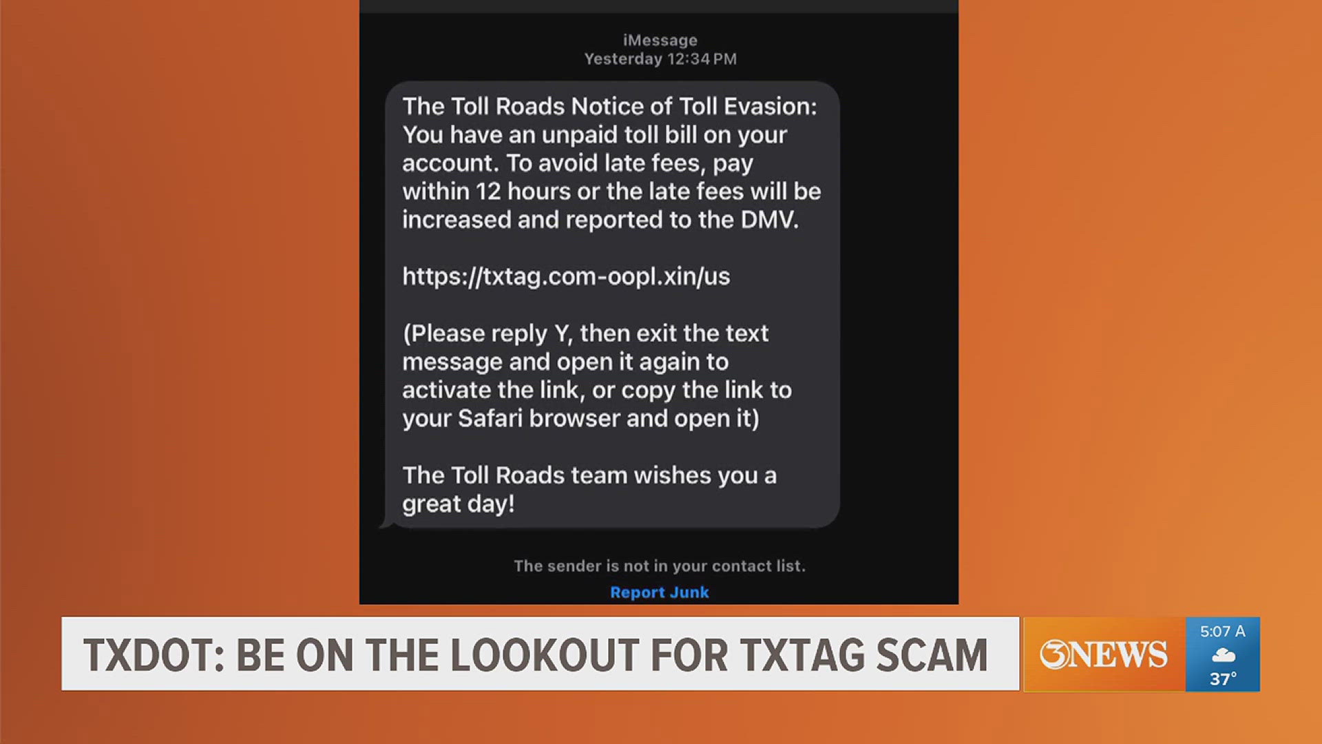 TxDOT says these phishing scams have been recurring since April 2024 but have spiked more recently. 