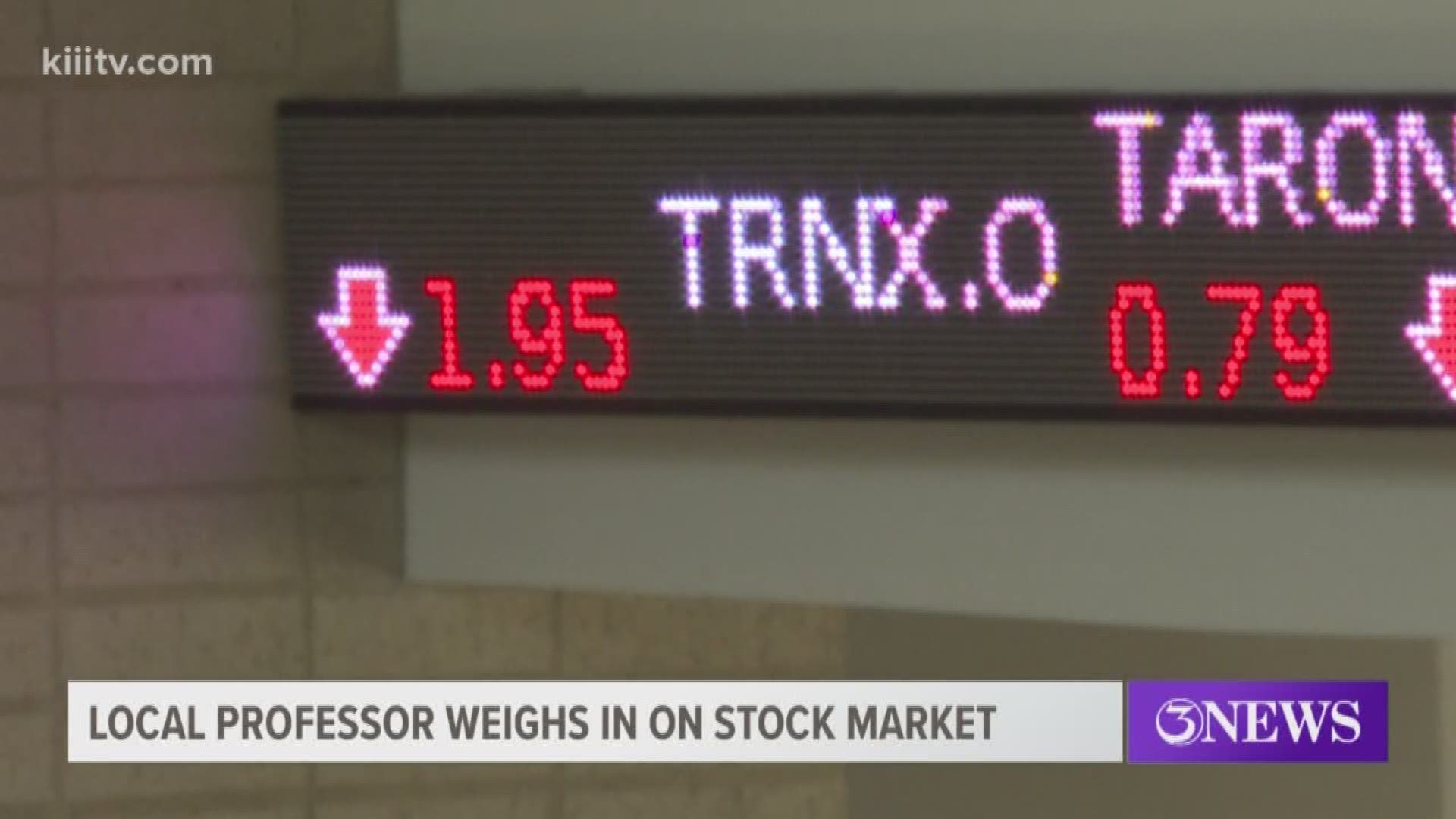 Dr. Jim Lee, an economics professor at Texas A&M University-Corpus Christi, said Wednesday's drop in the stock market was triggered by what he called a "fear factor," with many having flashbacks to 10 years ago when the country went through a recession.
