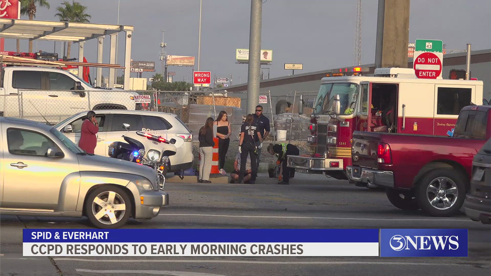 Corpus Christi police were busy this morning responding to two separate crashes.