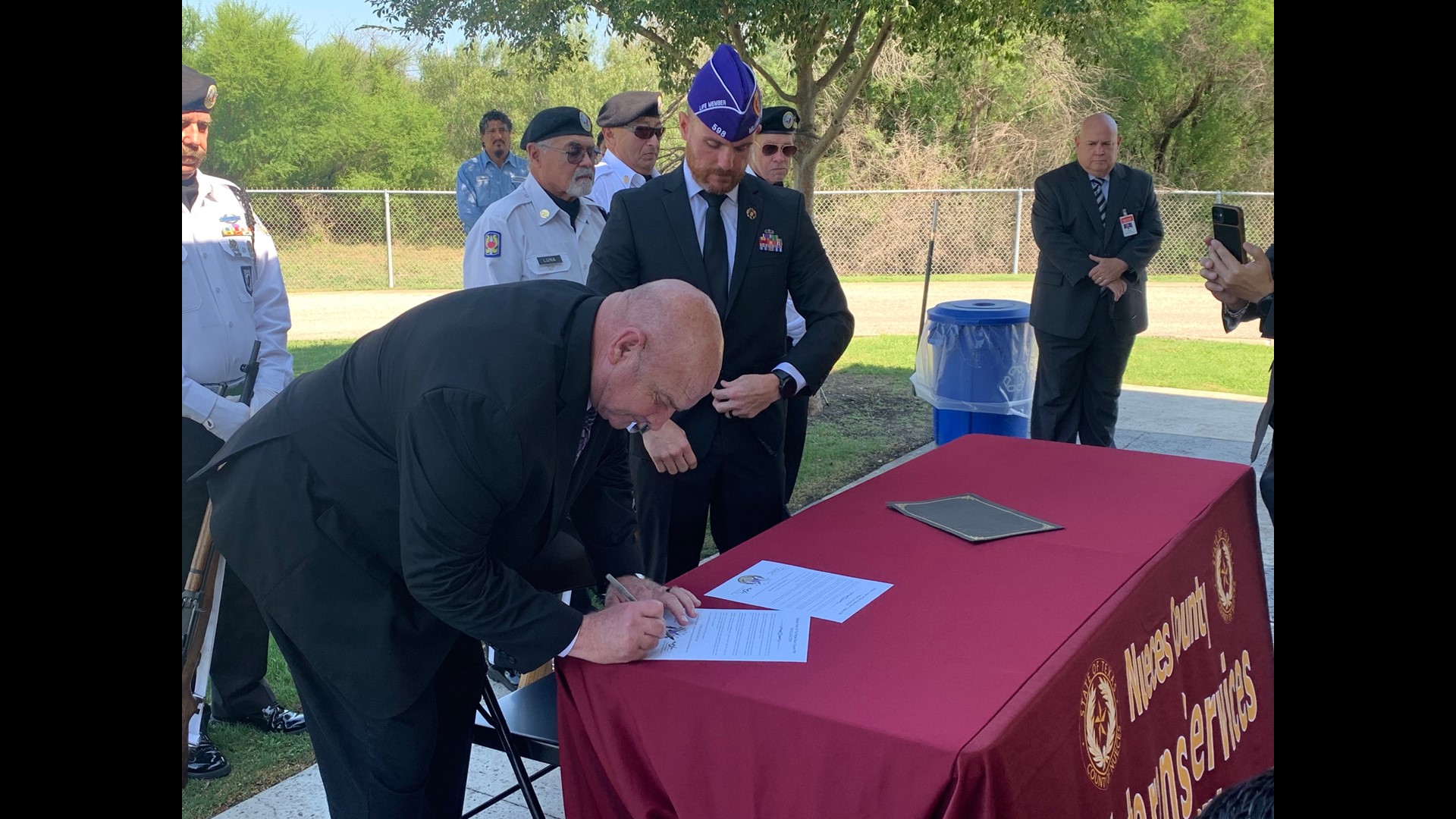 The Military Order of the Purple Heart and the Texas Land Office made the designation official on Monday.