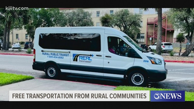 Local transit company providing free transportation for college students in rural communities to, from campus