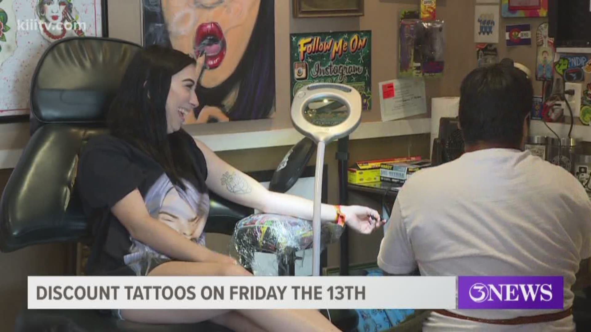 Several tattoo parlors around the nation including the Coastal Bend, are offering a deal to commemorate Friday the 13th.
