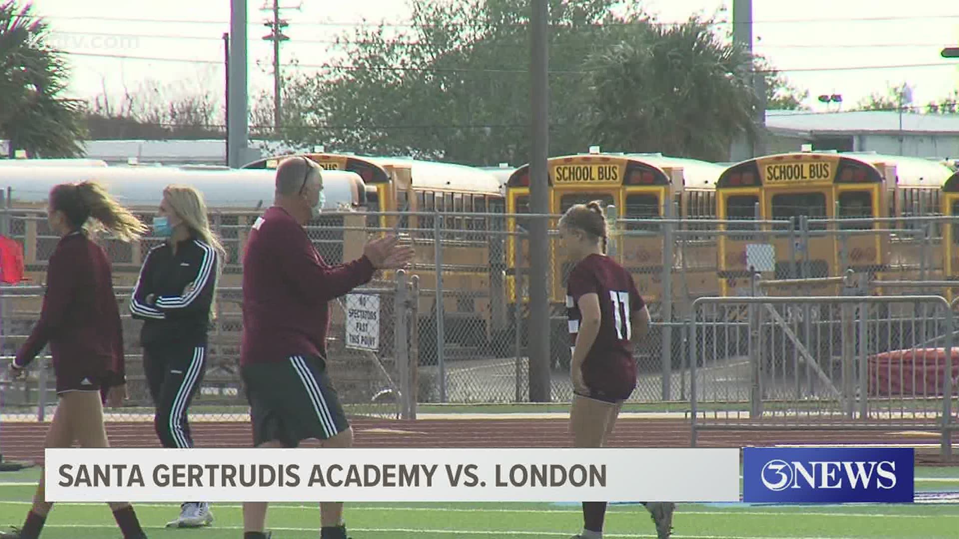 London got two early goals in a 3-0 win over the Lady Lions in the region quarterfinal Thursday at Cabaniss.