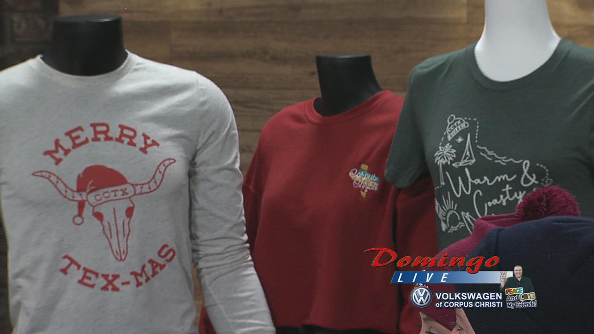 America and Stephen from Visit Corpus Christi joined us live to give us a sneak peek of their new line of holiday gear, clothes and decorations.
