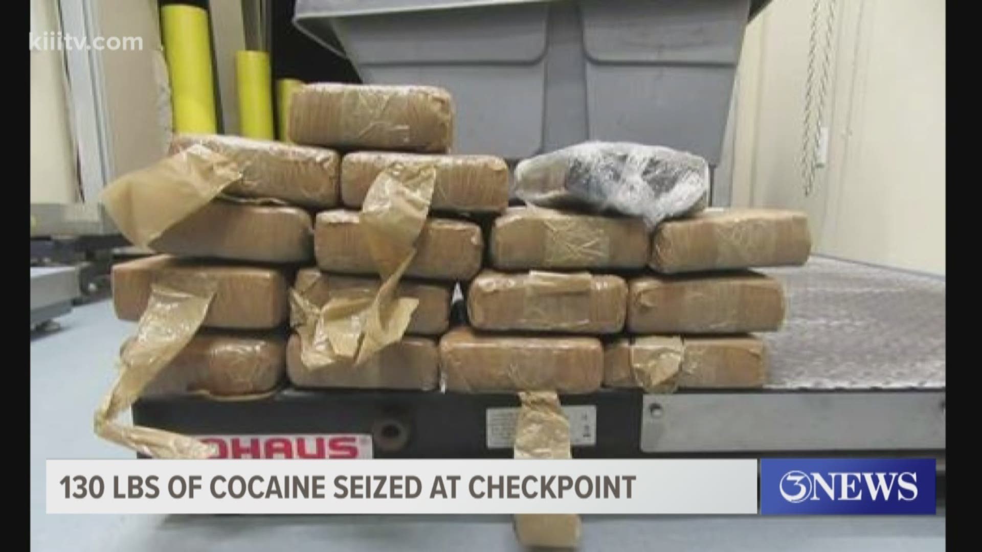 U.S. border patrol agents were able to seize more than 130 pounds of cocaine from a semi-trailer.