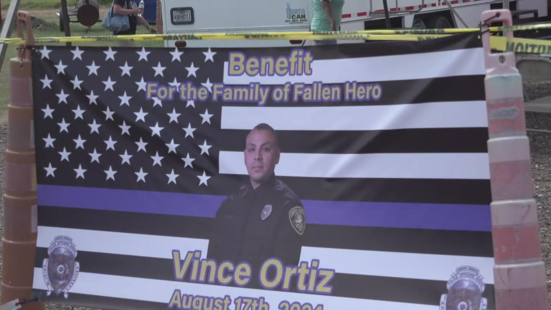 Saturday afternoon, the South Texas community came together to help raise money for the Ortiz family in memory of officer Vicente Ortiz Jr.