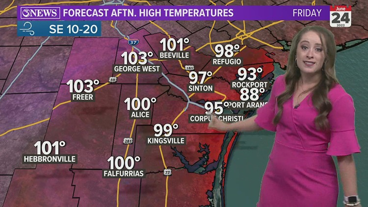 The heat turns up this weekend in the Corpus Christi weather forecast (6/23/22)