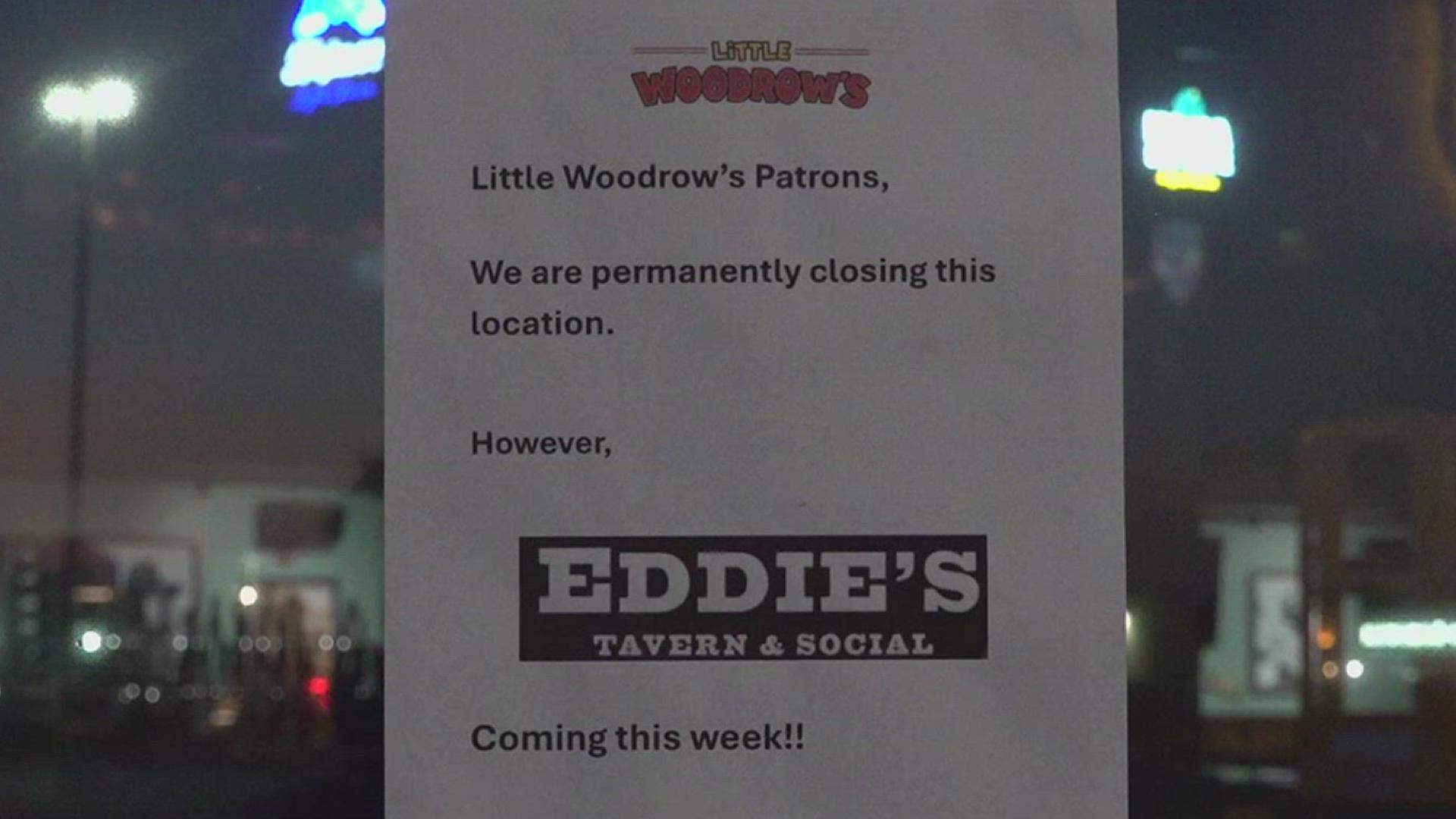 According to a sign put up on their door, a new restaurant, "Eddie's Tavern and Social" will soon take its place.