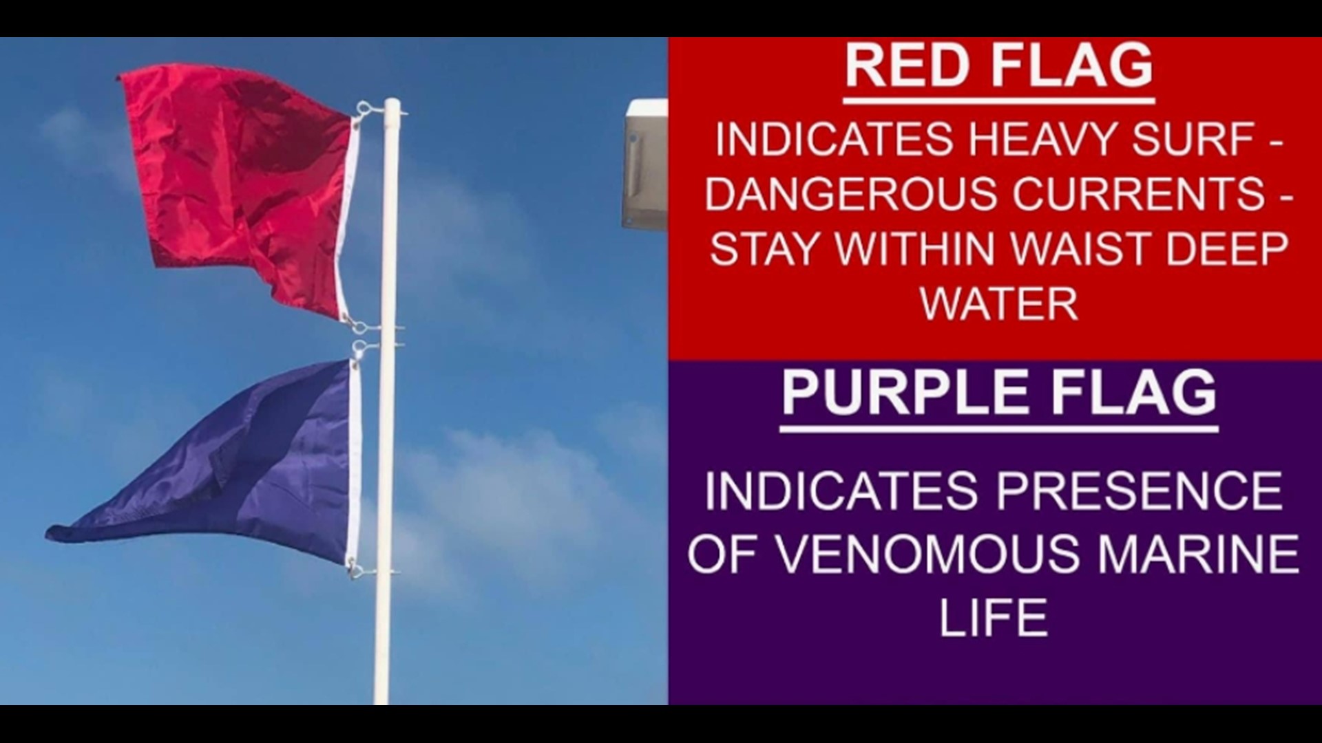 Corpus Christi beach flag warning system upgrade purple