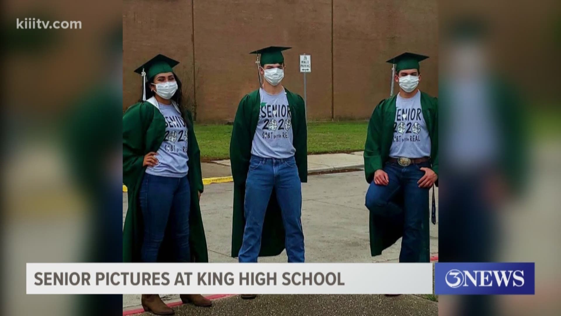 Seniors at King High School took their graduation pictures wearing face masks to capture the coronavirus crisis they're facing.