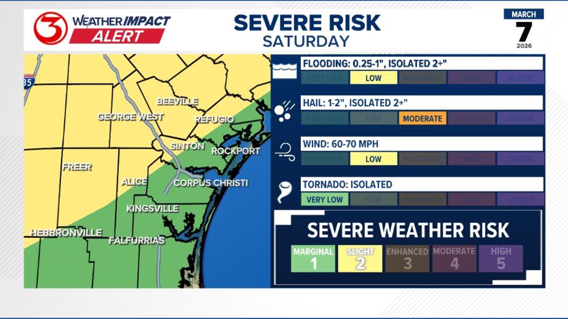 Weather Impact Alert: Strong to severe storms Saturday night | kiiitv.com