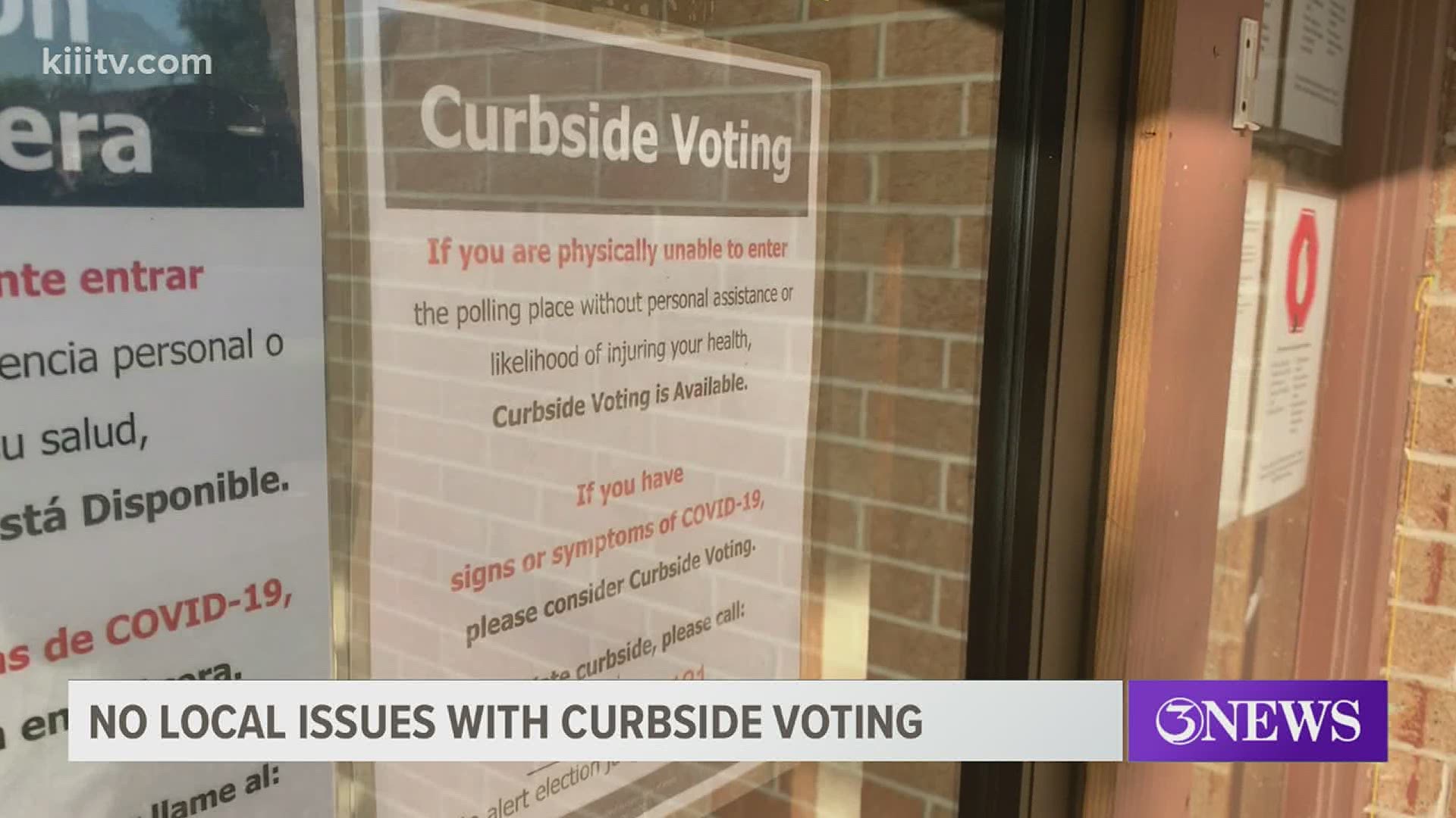 San Patricio and Nueces counties parties say they’re not seeing a problem with curbside voting services.