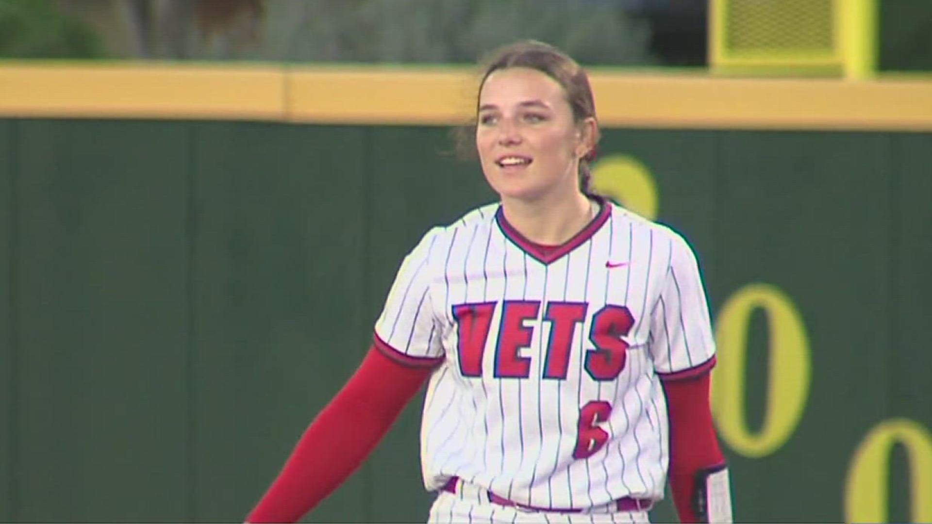 Parker Malone is improving her skills as she practices with Islanders Baseball players.