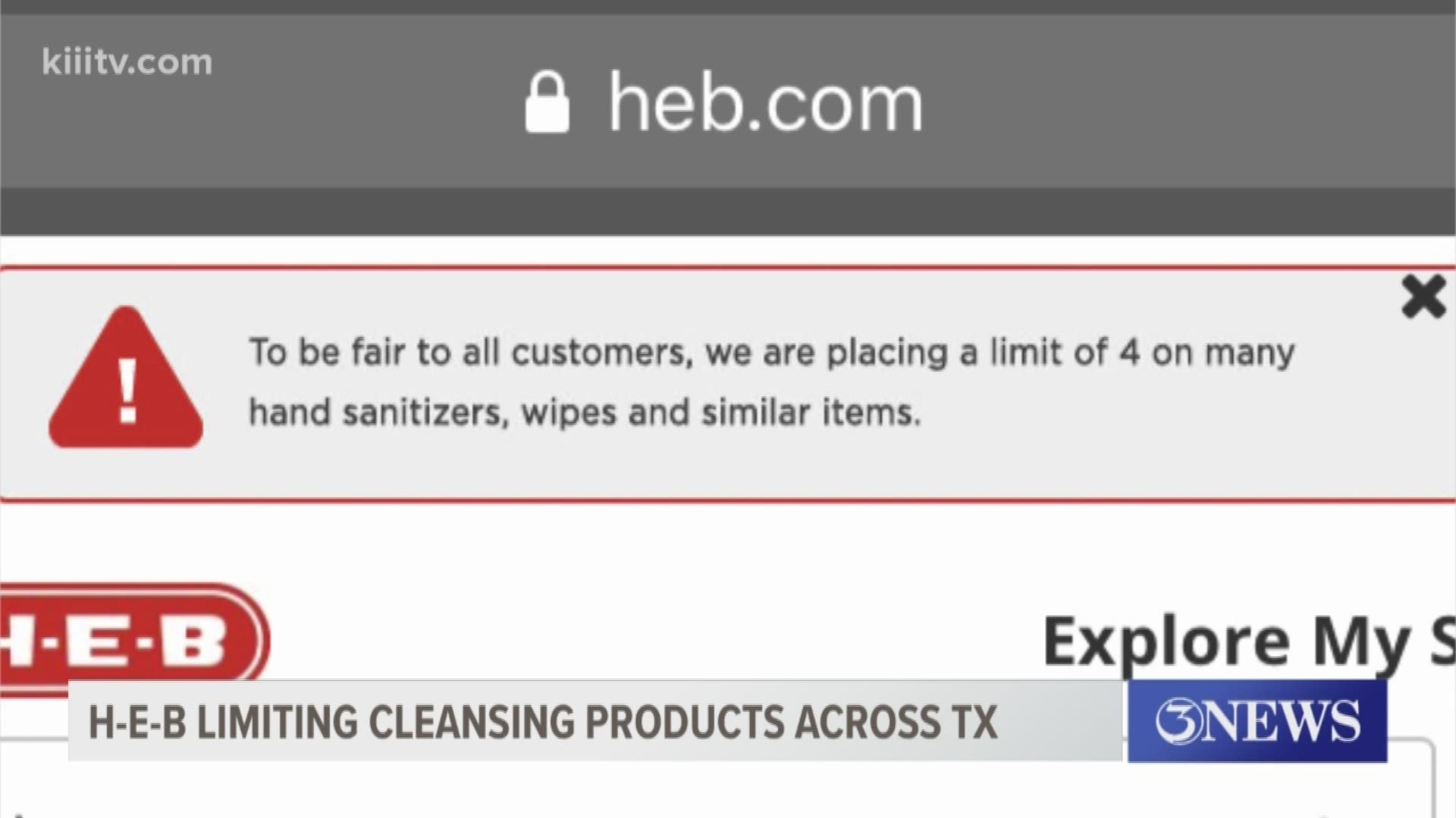 They say it's to ensure costumers are able to find what they need and limits are part of H-E-B being prepared and protecting product availability.